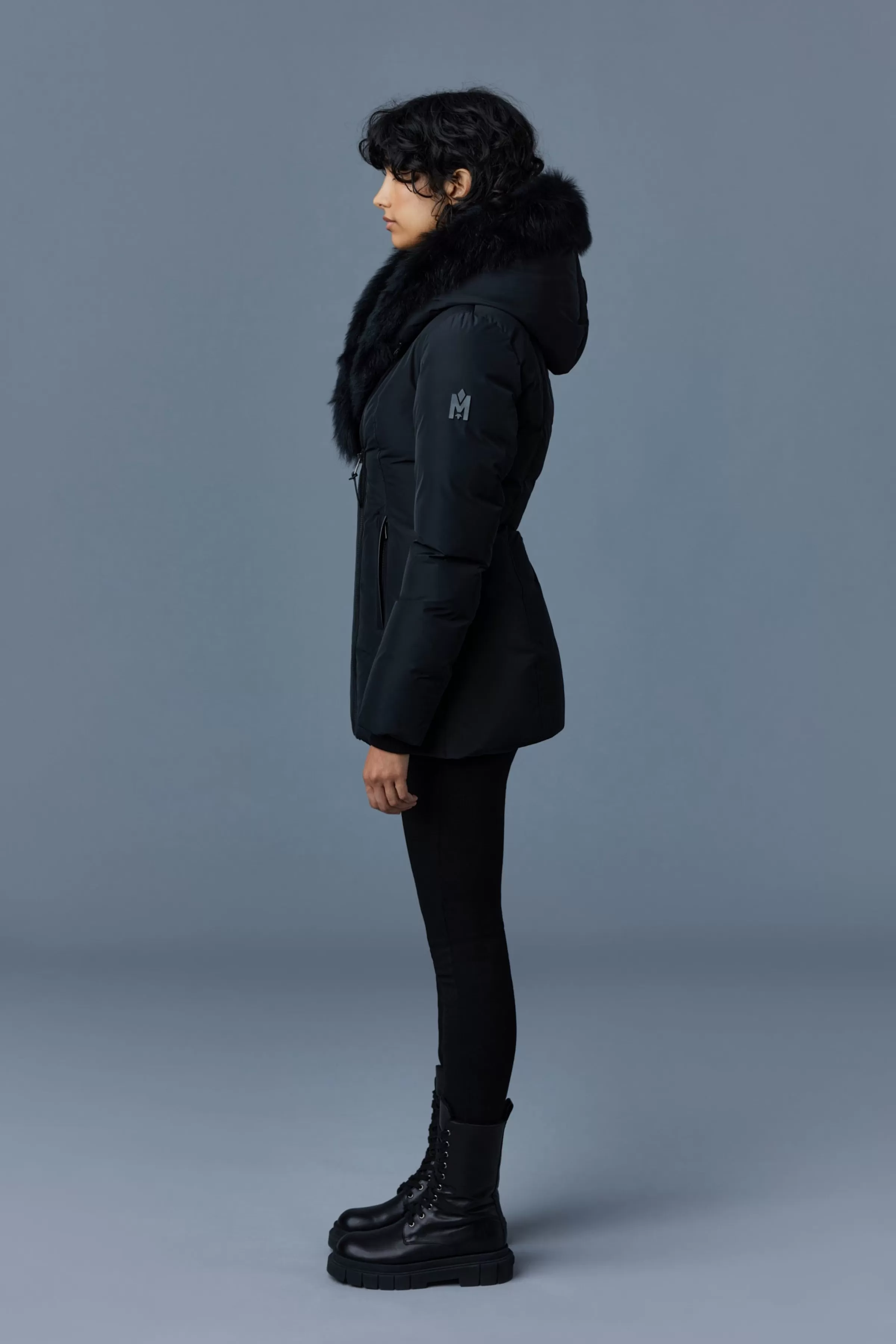 Adali, Down Coat With Sheepskin Signature Collar For Ladies | ® US | Mackage Discount