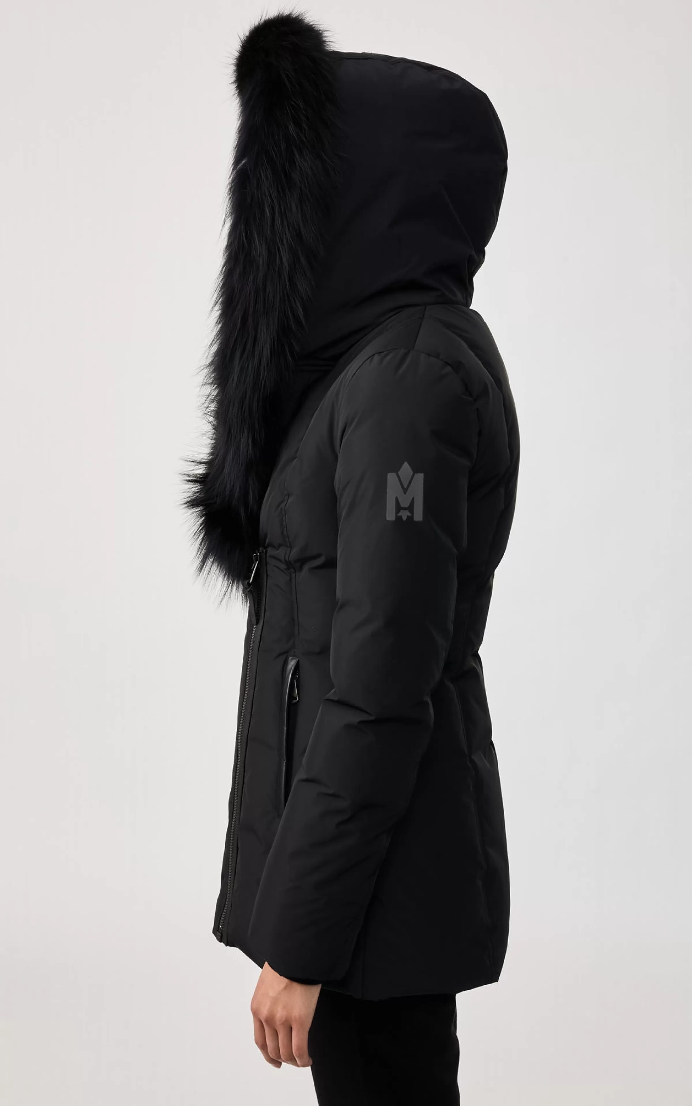Adali, Down Coat With Silver Fox Fur Signature Collar For Ladies | ® US | Mackage Store