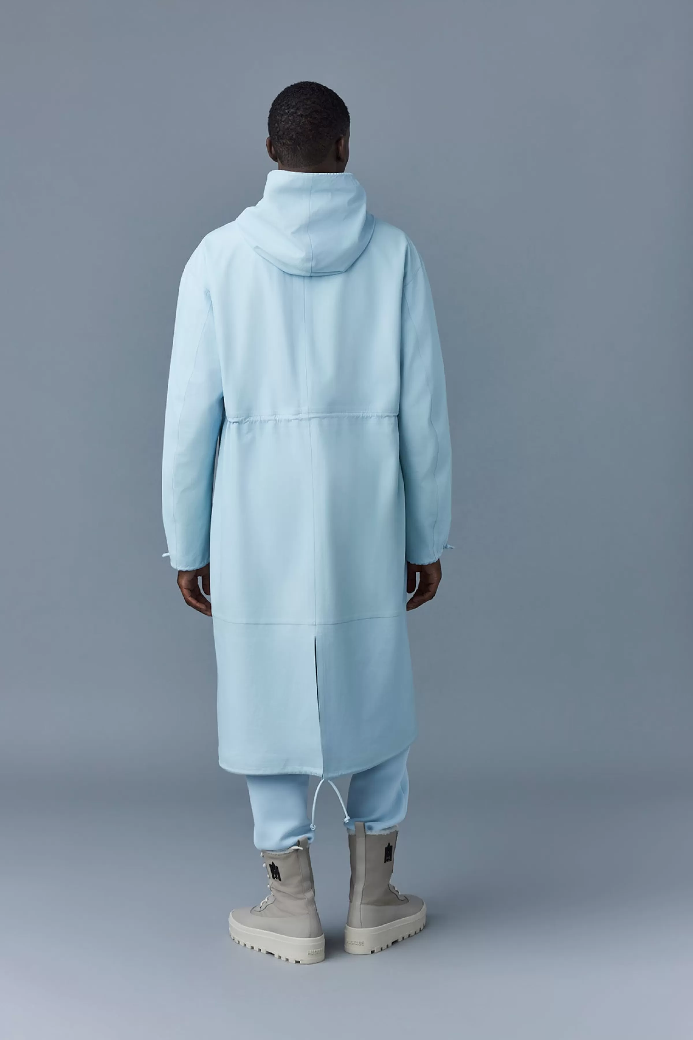 Alban, Monochromatic Leather Coat With Hood For Men | ® US | Mackage Best