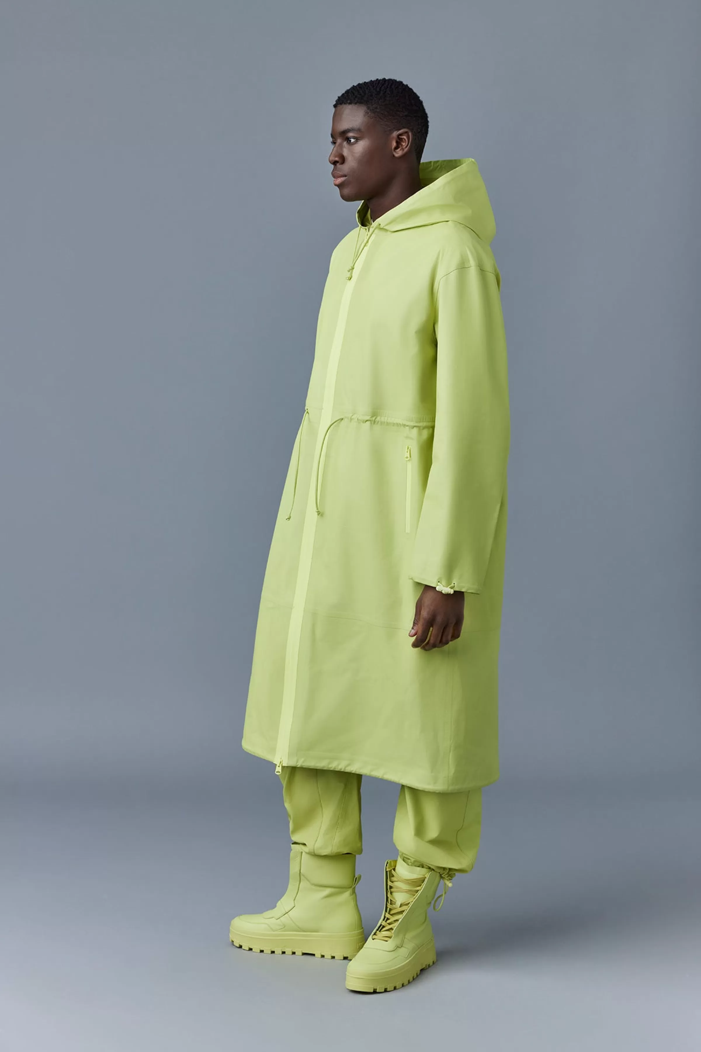 Alban, Monochromatic Leather Coat With Hood For Men | ® US | Mackage Best