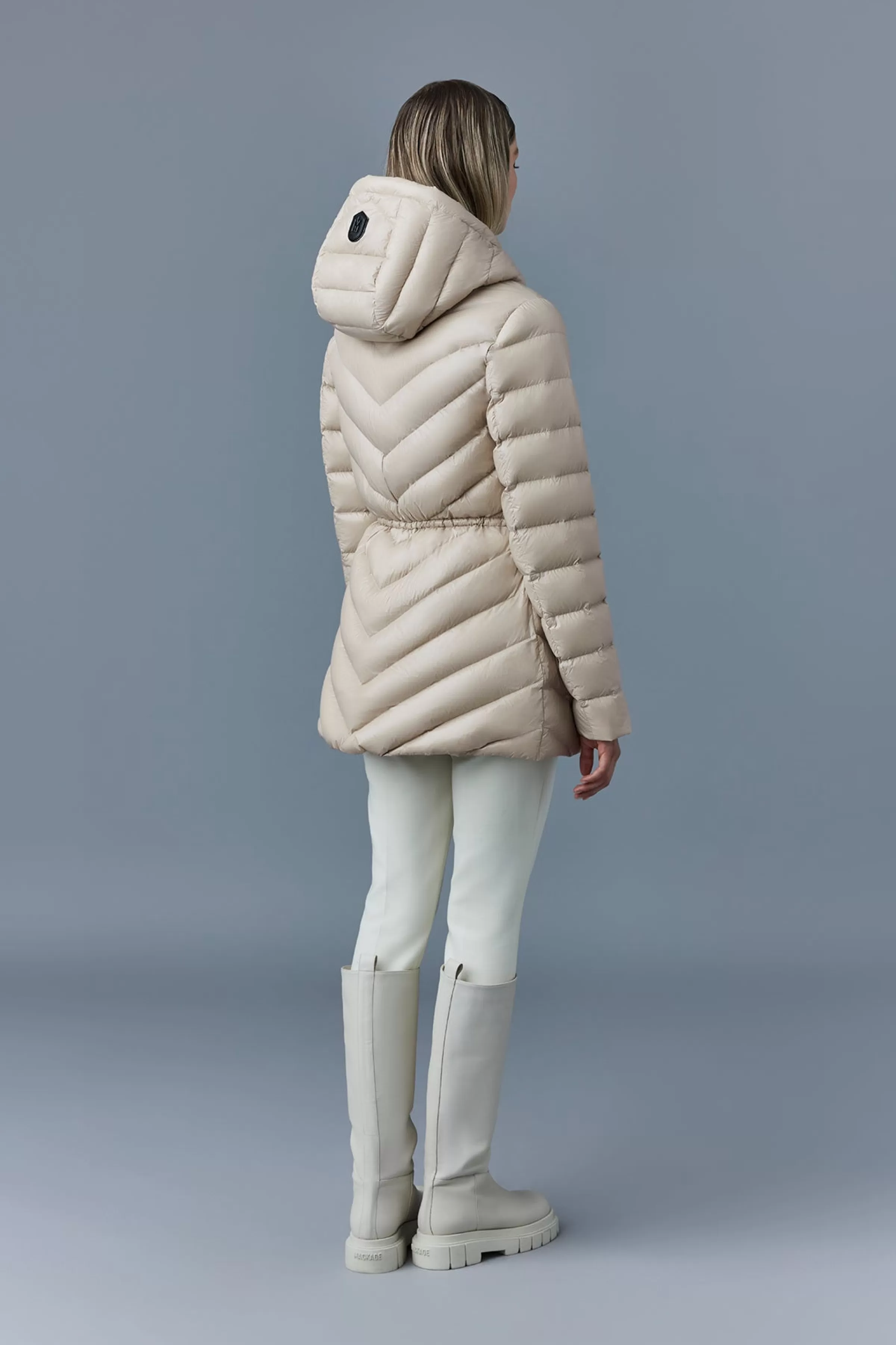 Arita, Light Hooded Down Chevron Jacket For Ladies | ® US | Mackage Online