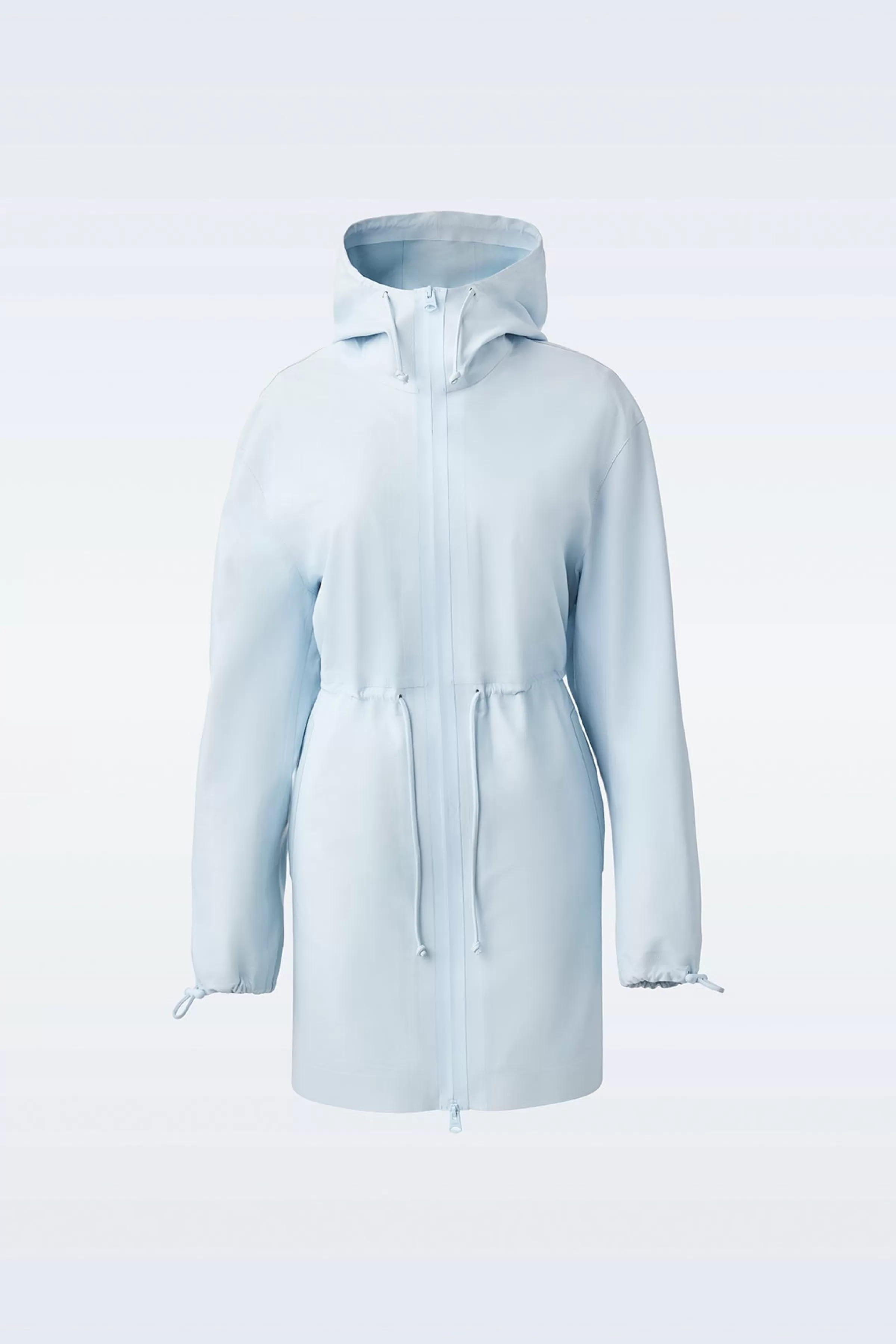 Autumn, Monochromatic Leather Coat With Hood For Ladies | ® US | Mackage Clearance