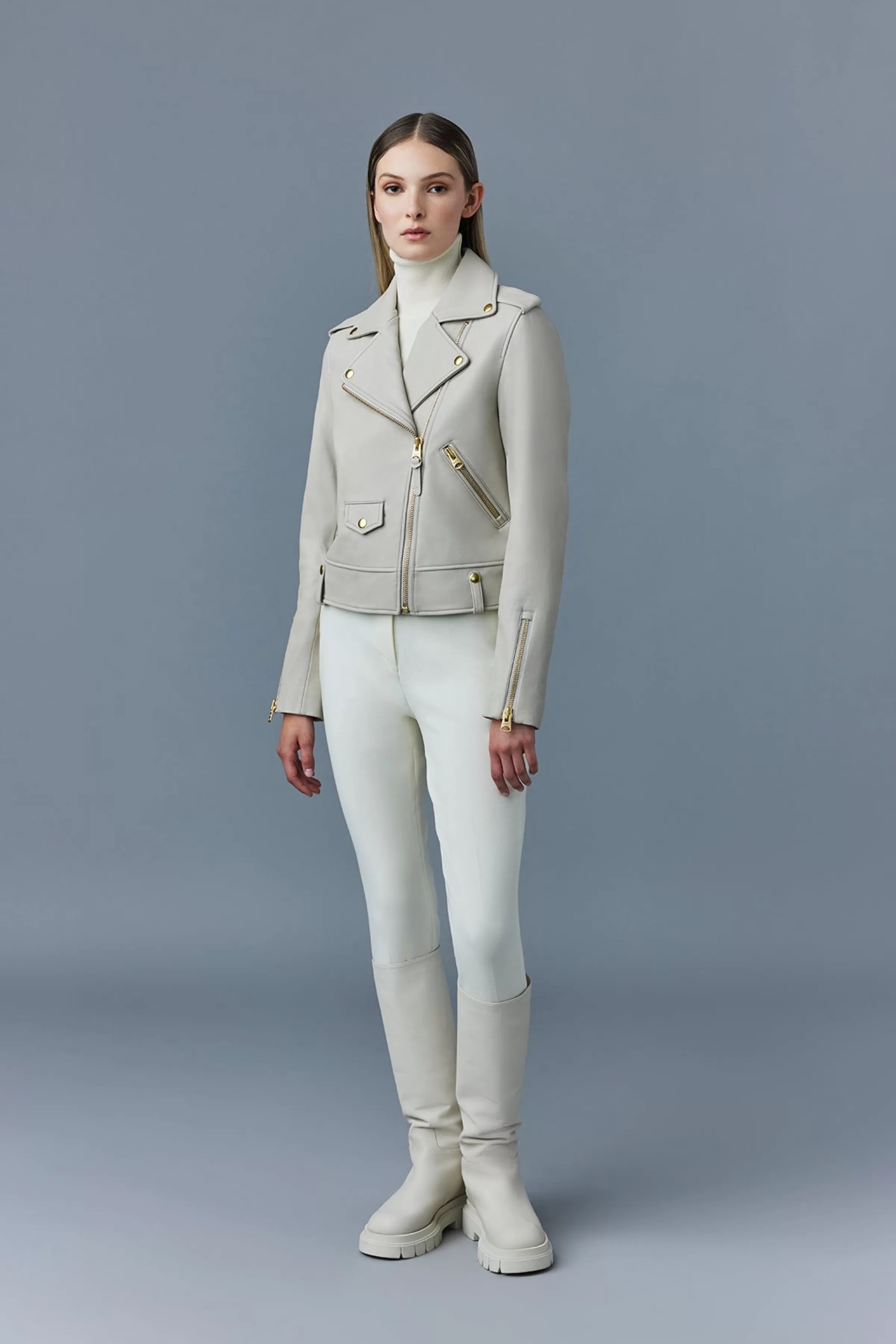 Baya, (R) Leather Biker Jacket For Ladies | ® US | Mackage Hot