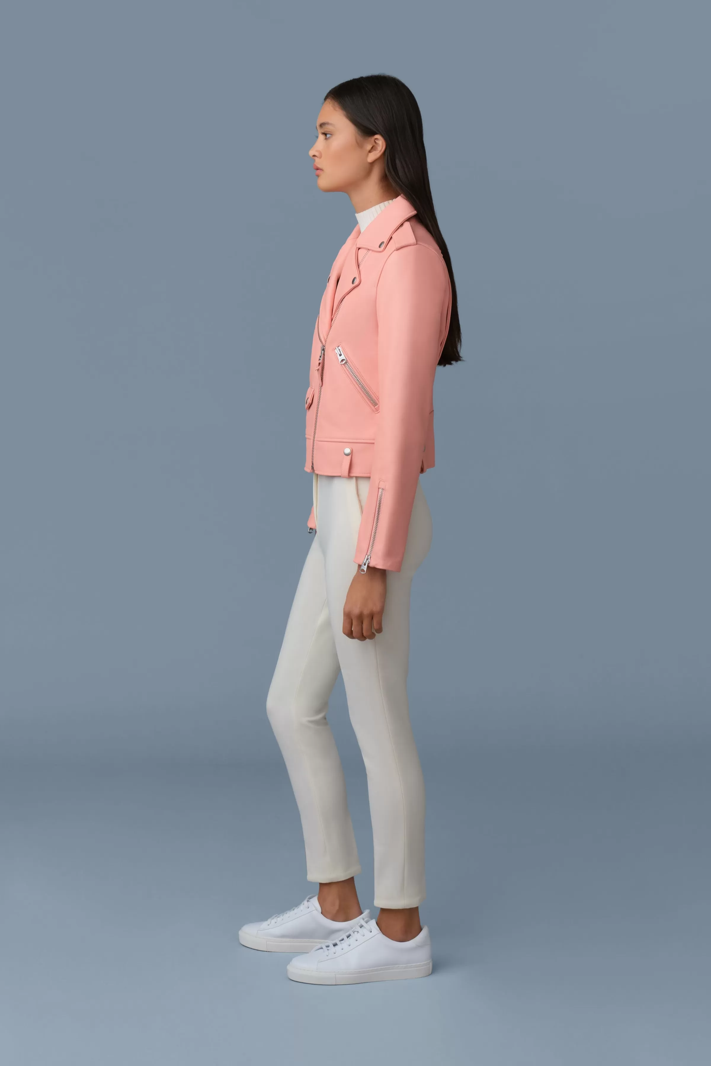 Baya, (R) Leather Biker Jacket For Ladies | ® US | Mackage Hot