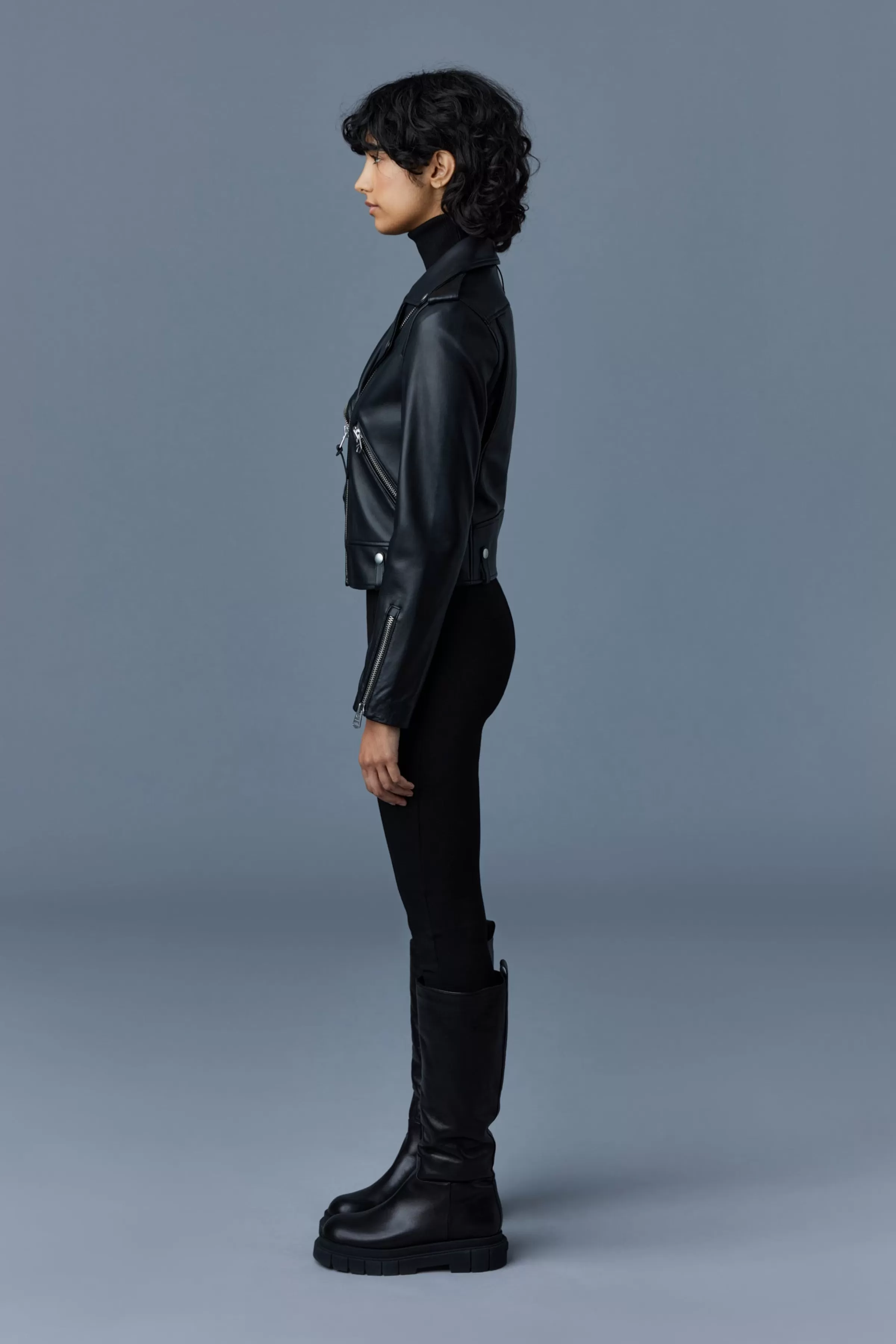 Baya, (R) Leather Biker Jacket For Ladies | ® US | Mackage Hot