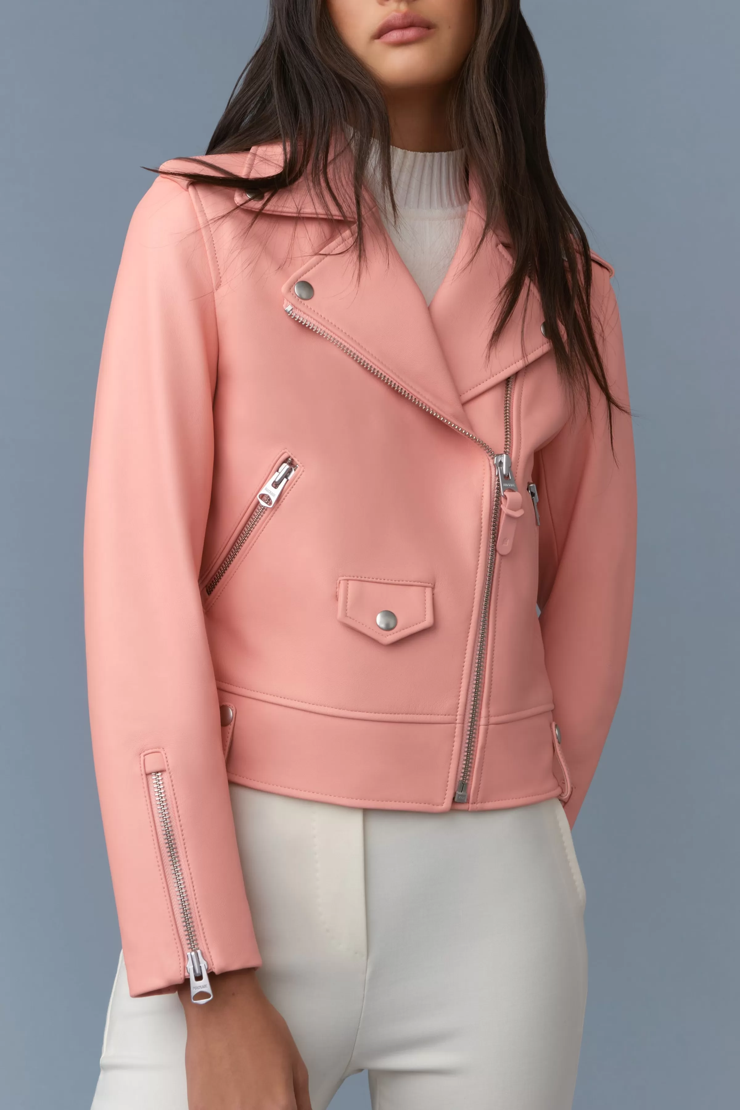 Baya, (R) Leather Biker Jacket For Ladies | ® US | Mackage Hot