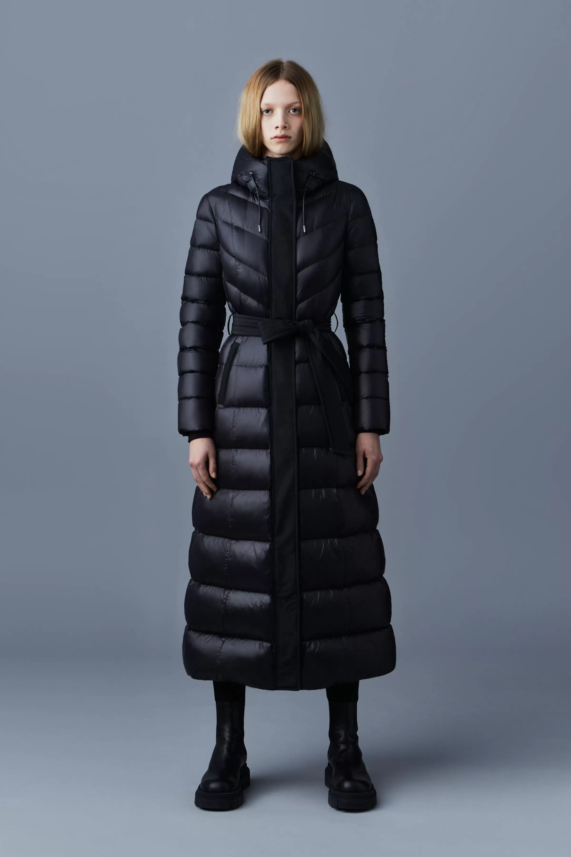 Calina, Lustrous Light Down Maxi Coat For Ladies | ® US | Mackage Fashion