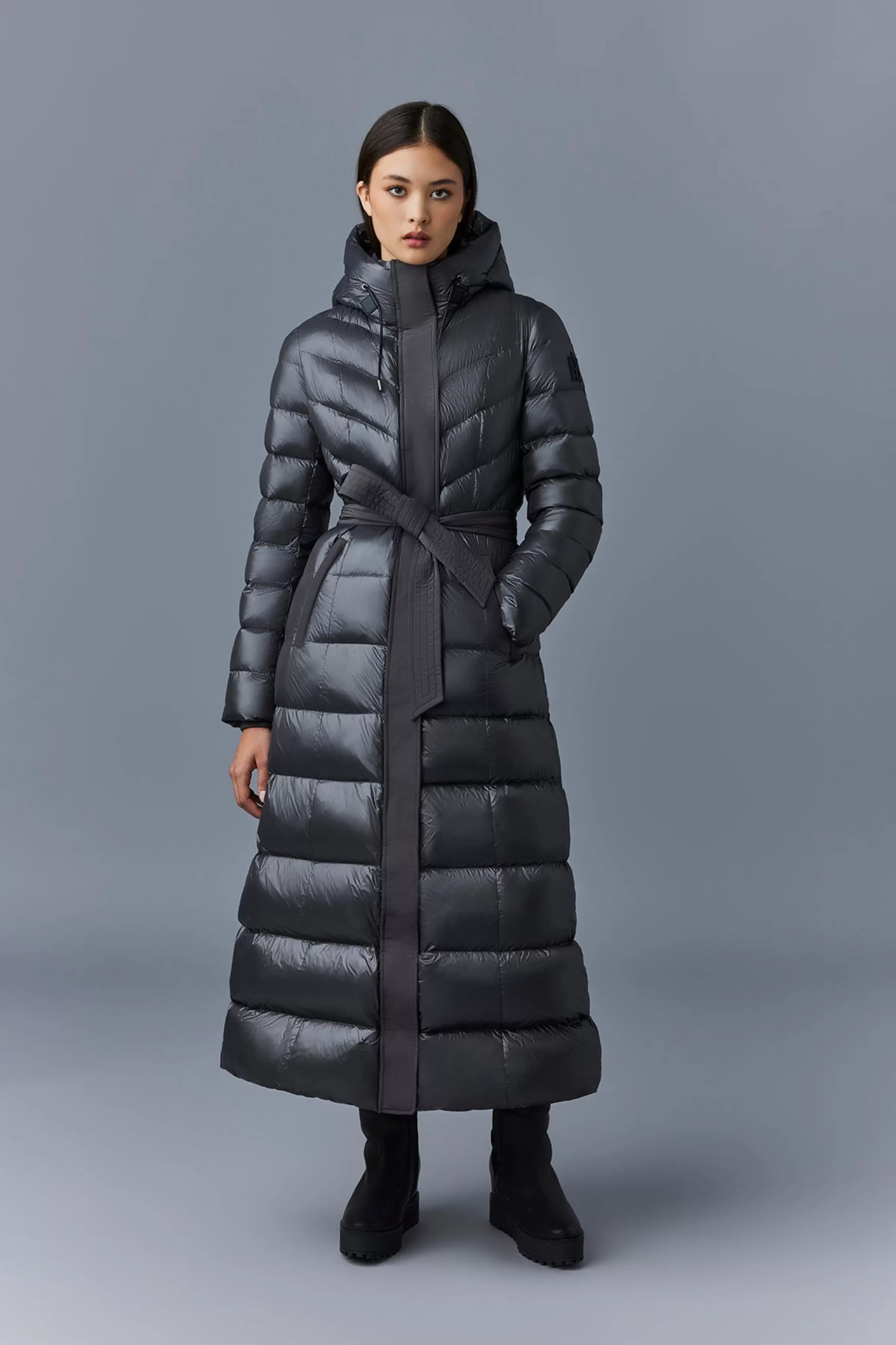 Calina, Lustrous Light Down Maxi Coat For Ladies | ® US | Mackage Fashion