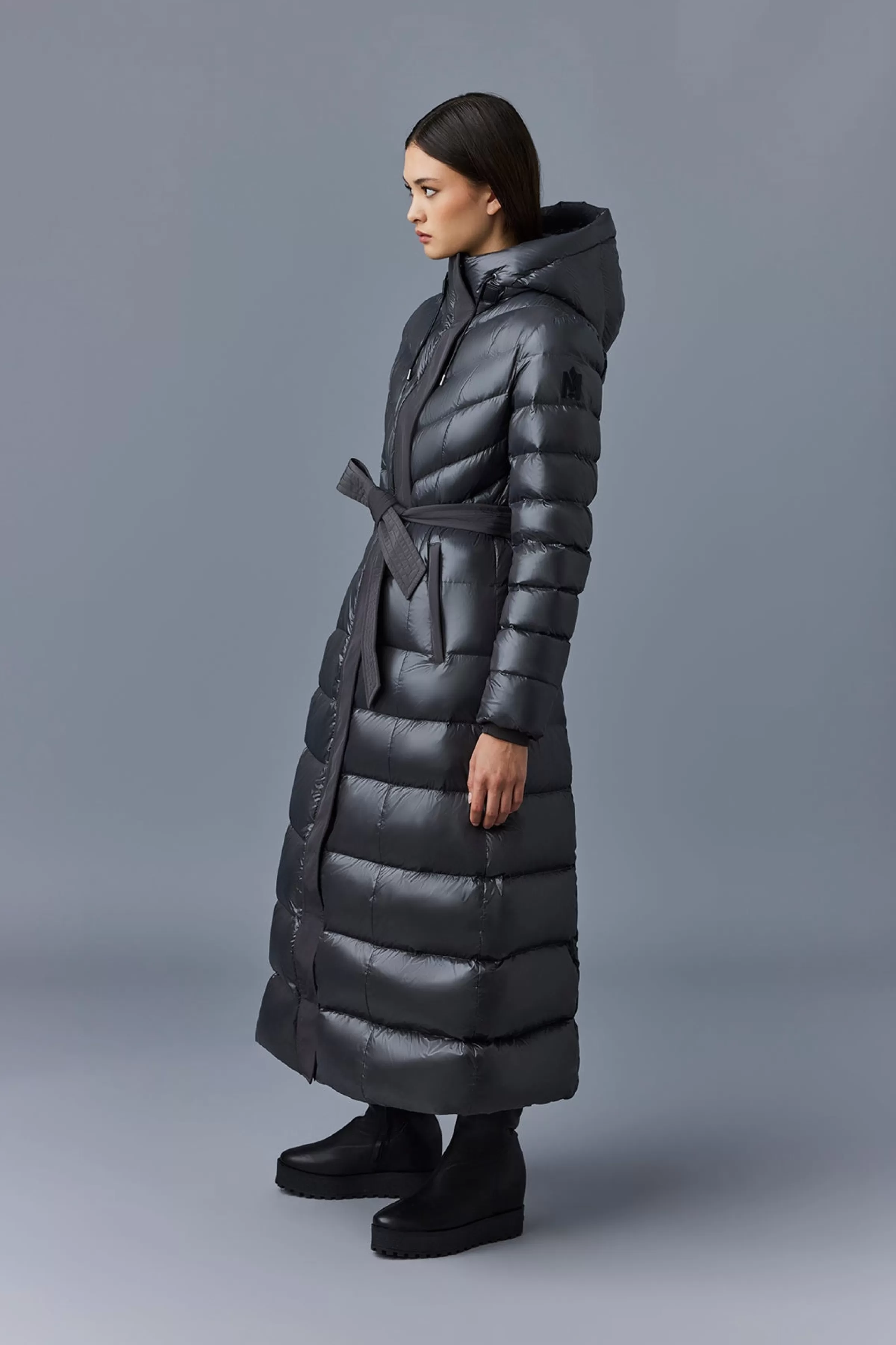 Calina, Lustrous Light Down Maxi Coat For Ladies | ® US | Mackage Fashion