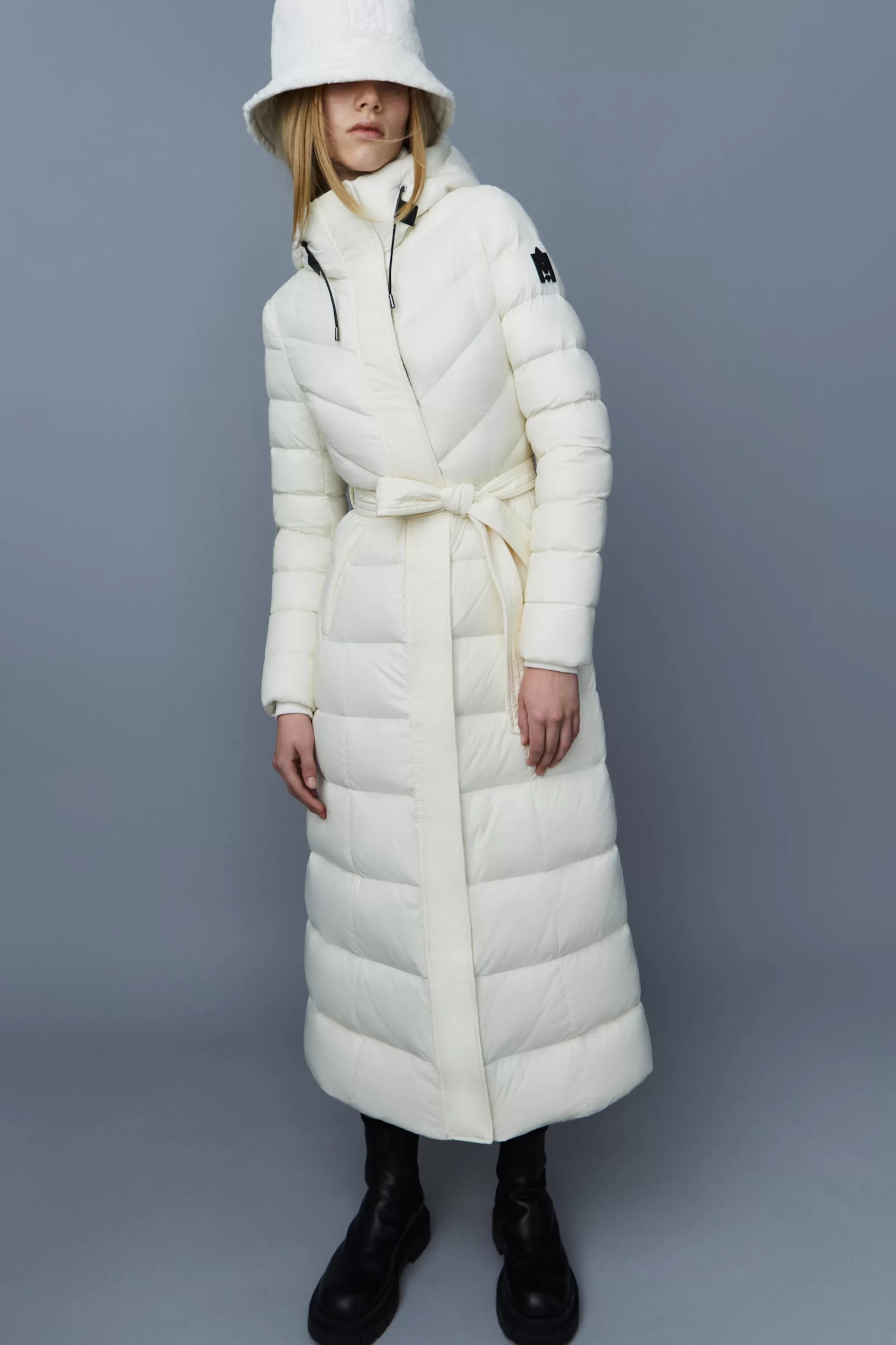 Calina, Lustrous Light Down Maxi Coat For Ladies | ® US | Mackage Fashion