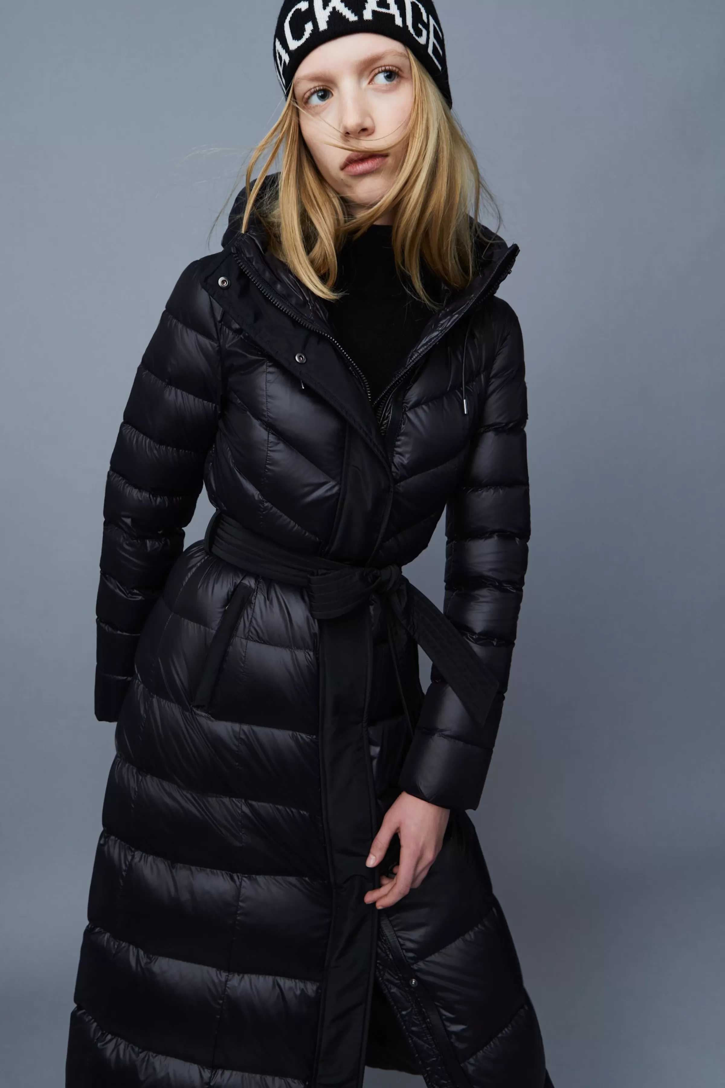 Calina, Lustrous Light Down Maxi Coat For Ladies | ® US | Mackage Fashion