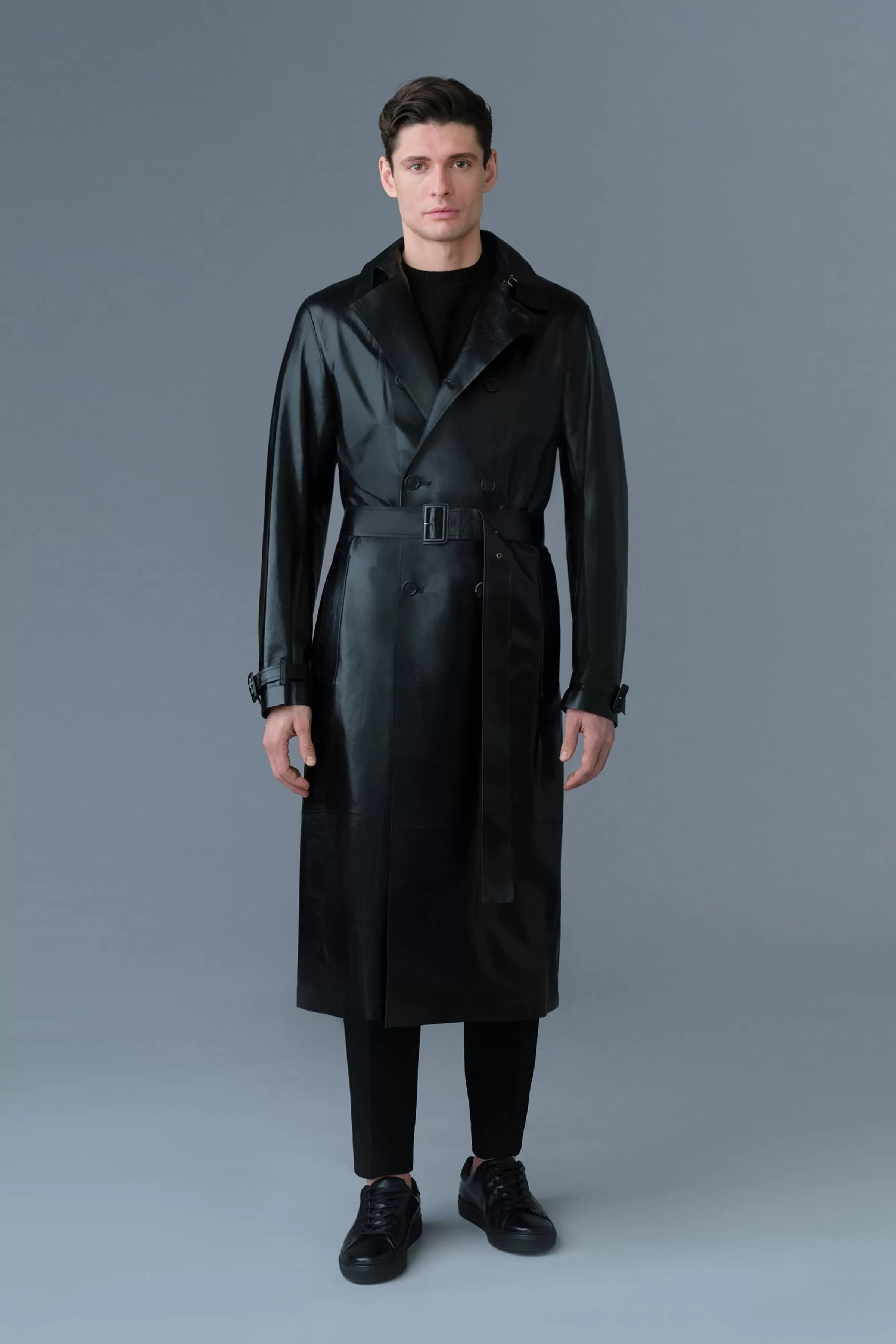 Carson, Leather Trench Coat With Belt | ® US | Mackage New