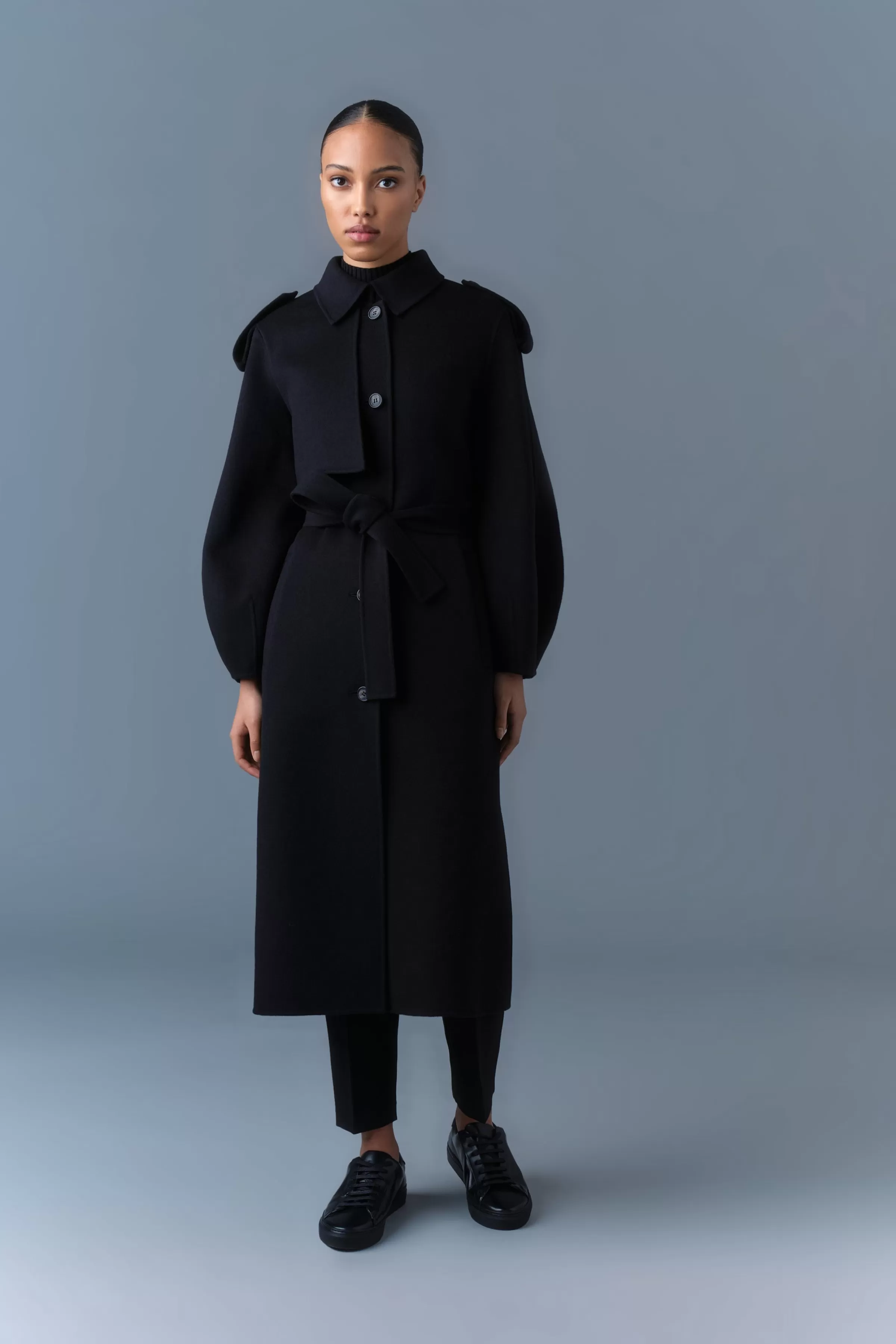 Ceyla, Double-Face Wool Coat With Sash Belt | ® US | Mackage Best