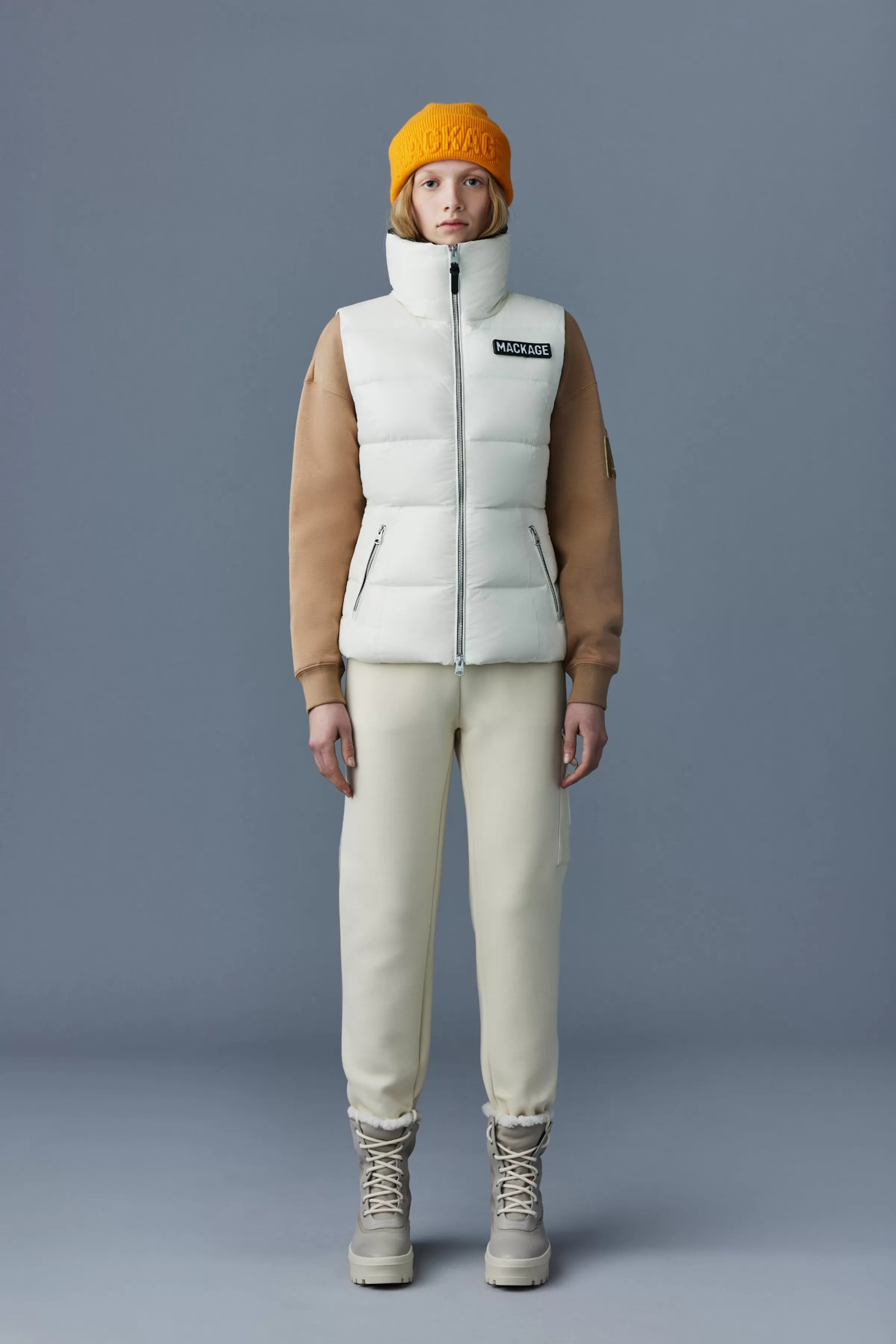 Chaya, Lustrous Light Down Vest For Ladies | ® US | Mackage New