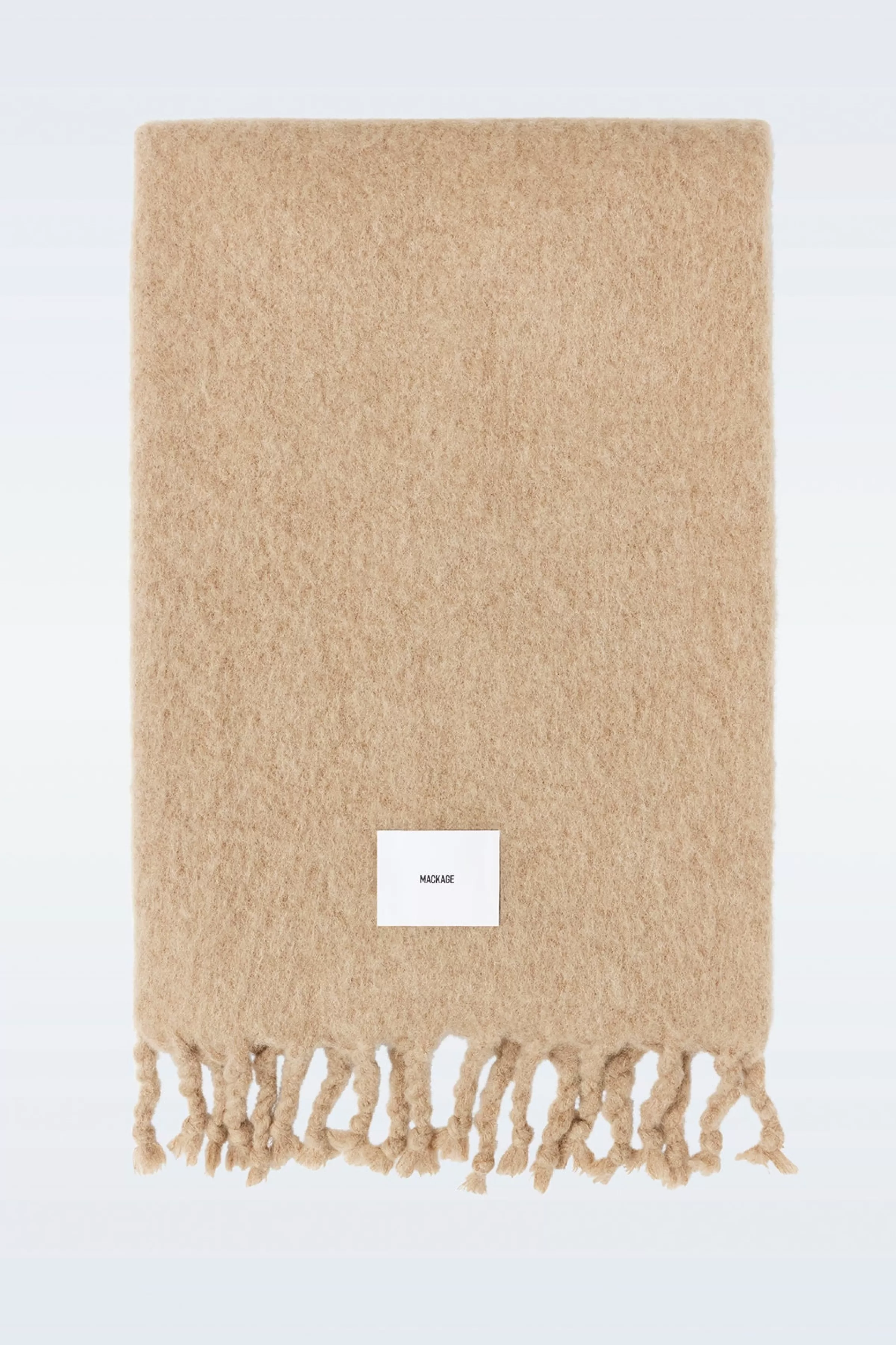 Colby, Unisex Rectangular Wool Scarf With Fringed Ends | ® US | Mackage Flash Sale