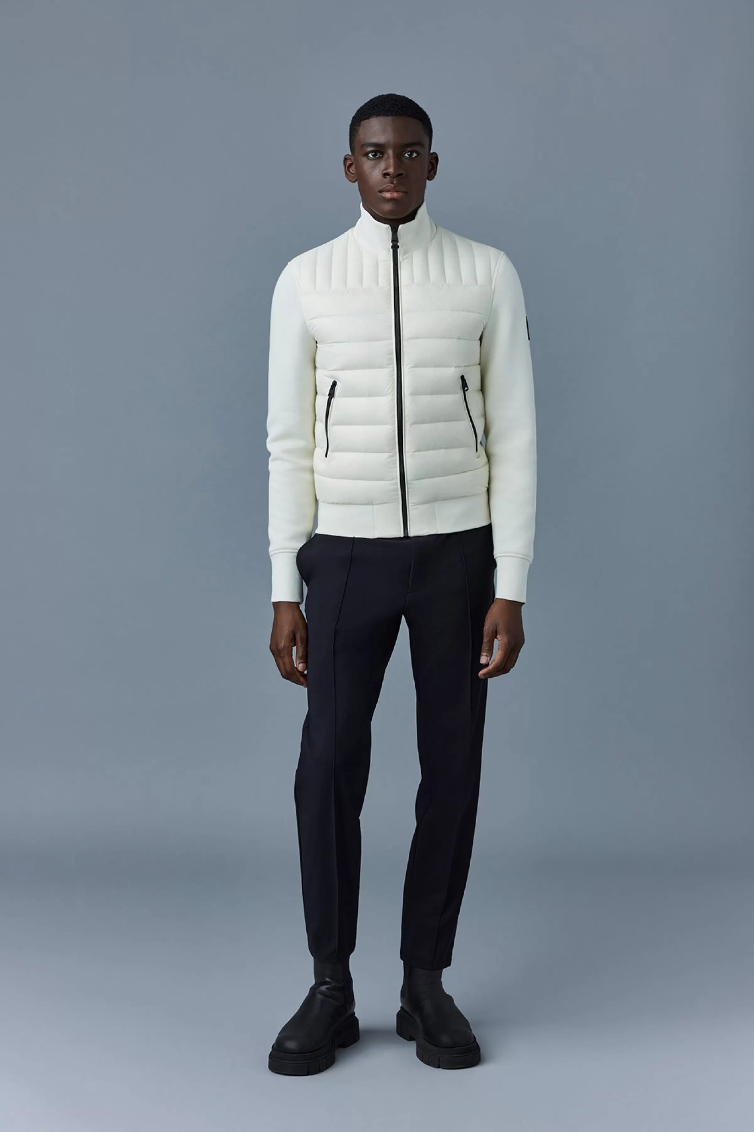 Collin, Mixed Media Bomber Jacket For Men | ® US | Mackage Online