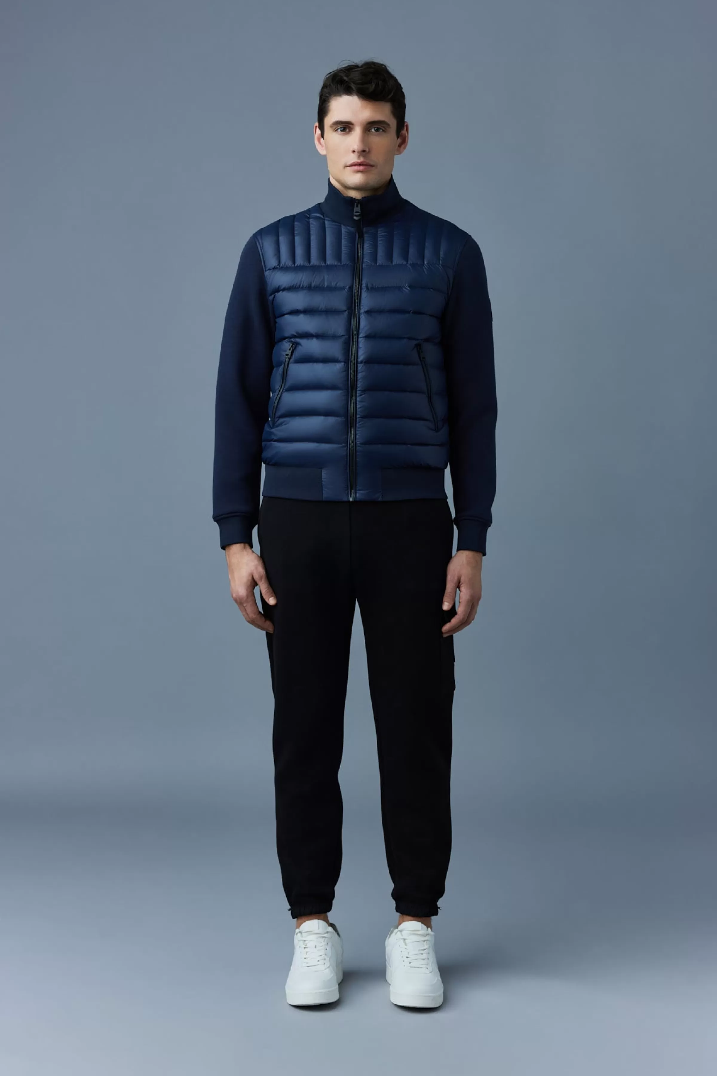 Collin, Mixed Media Bomber Jacket For Men | ® US | Mackage Online