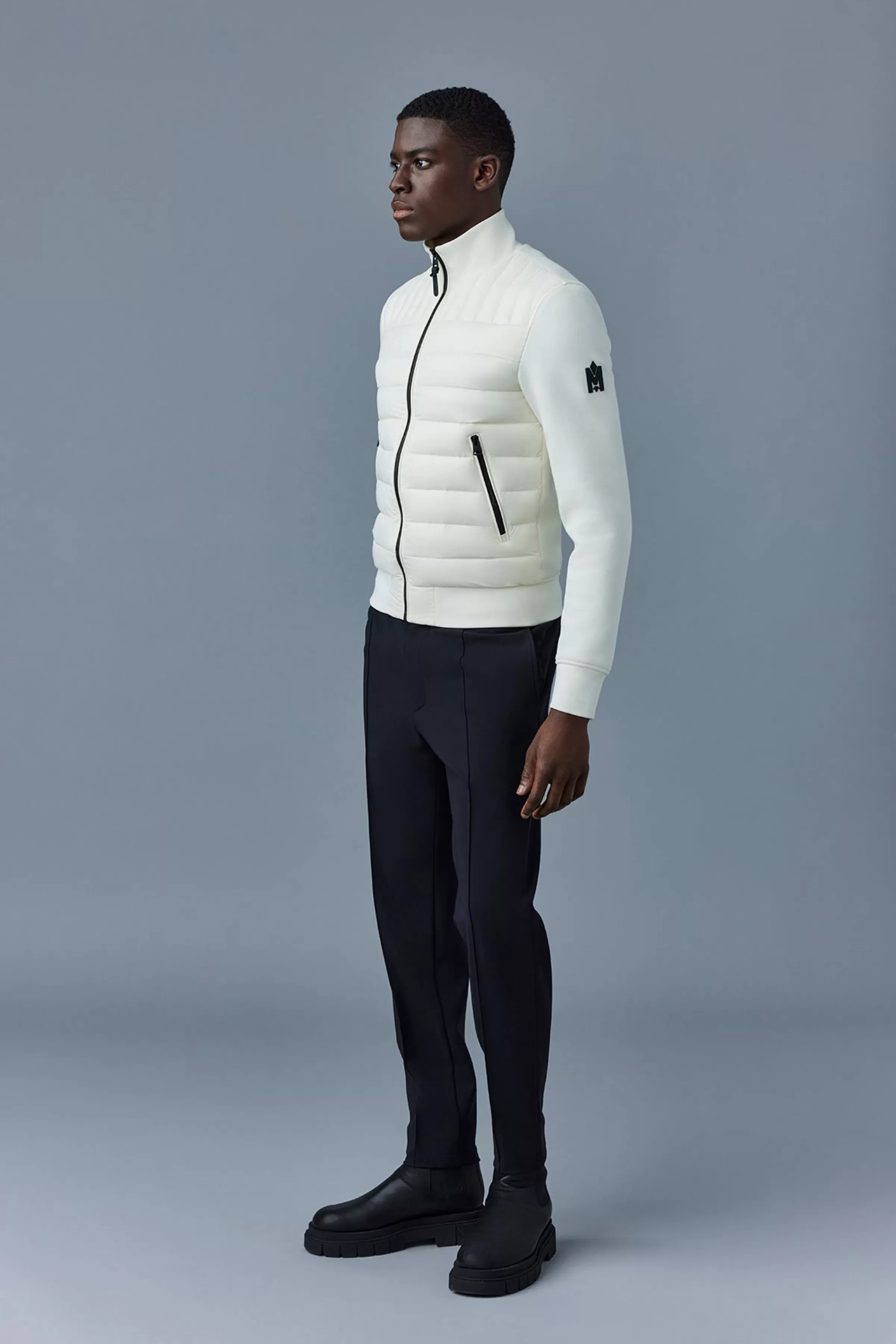 Collin, Mixed Media Bomber Jacket For Men | ® US | Mackage Online