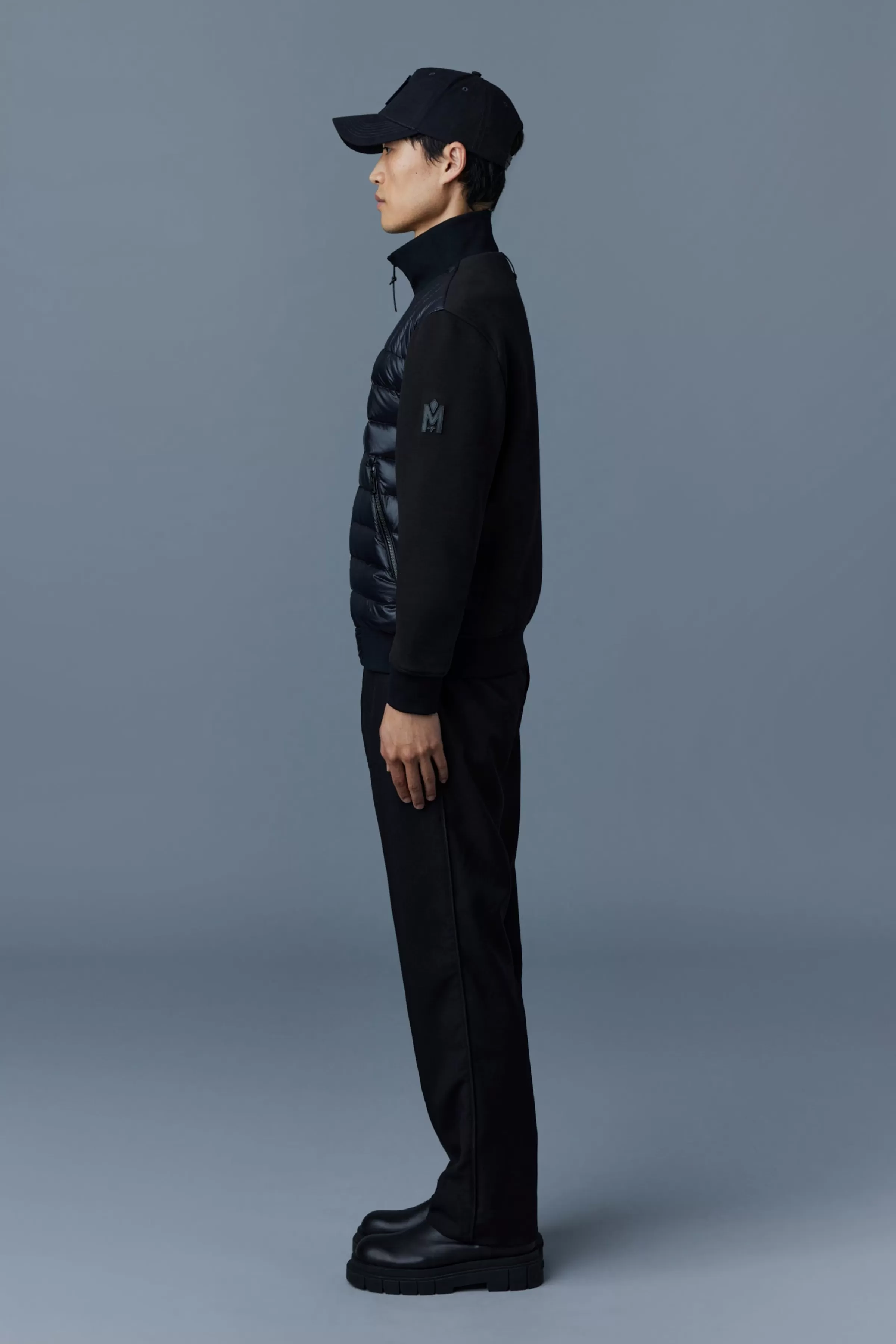 Collin, Mixed Media Bomber Jacket For Men | ® US | Mackage Online