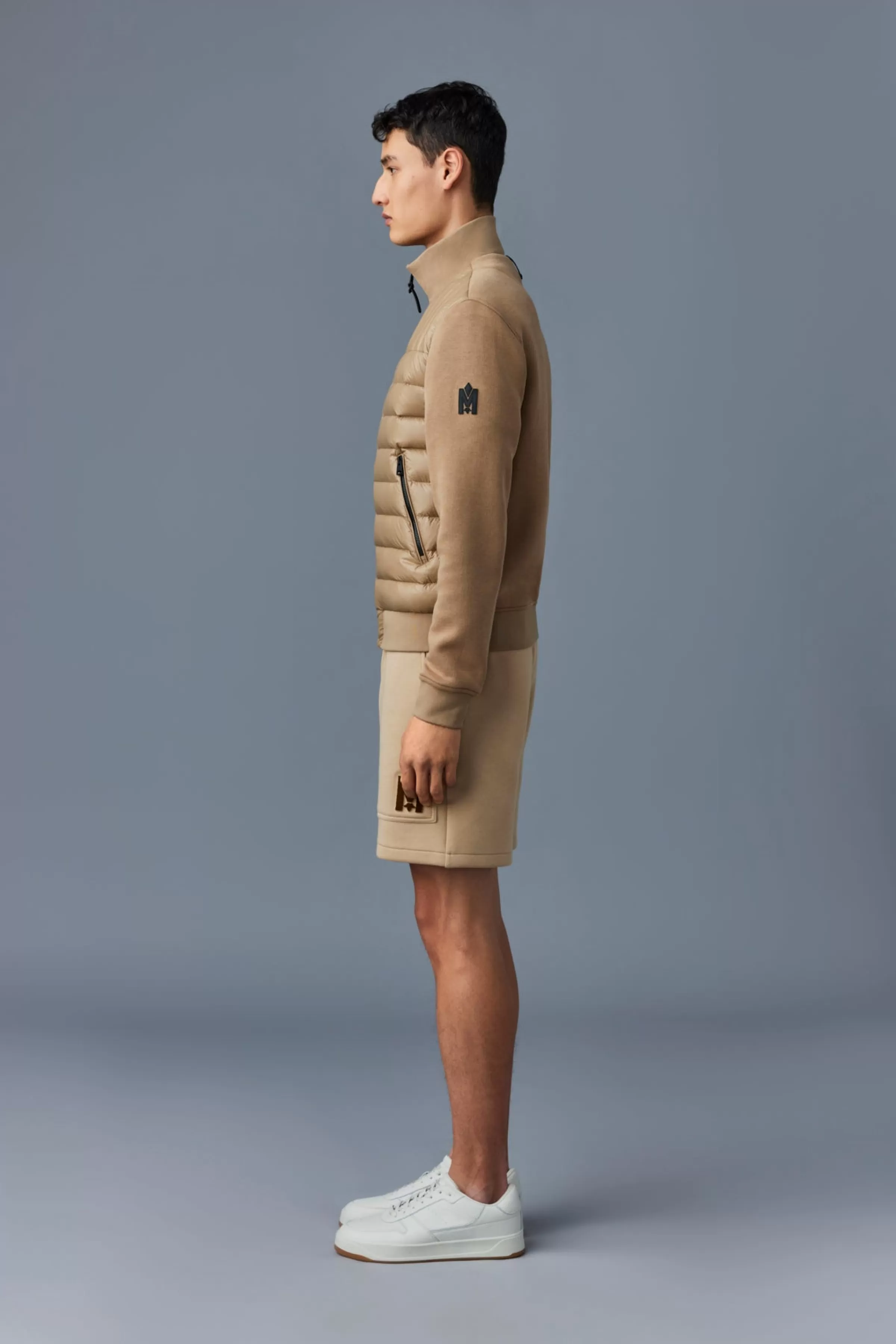 Collin, Mixed Media Bomber Jacket For Men | ® US | Mackage Online