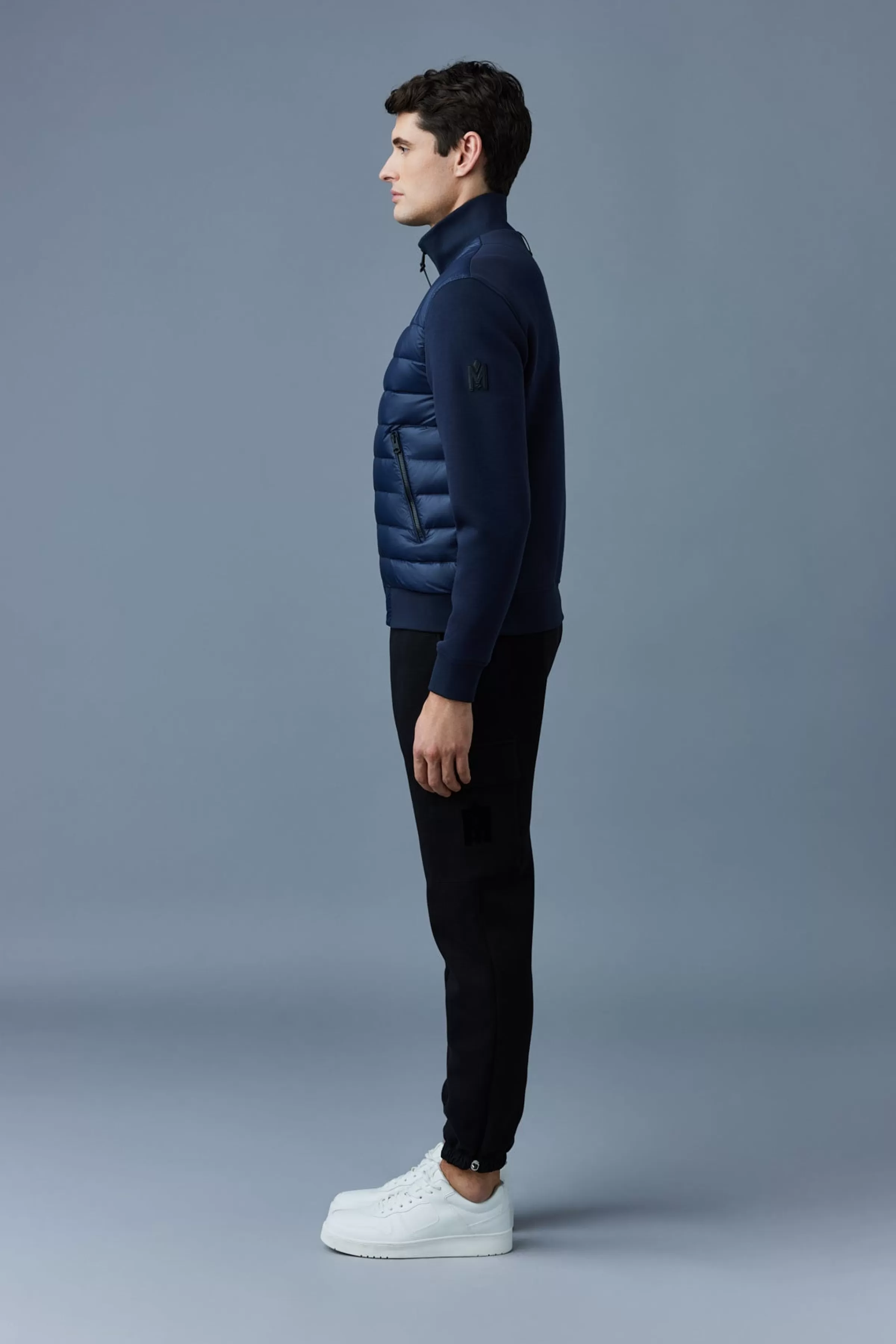 Collin, Mixed Media Bomber Jacket For Men | ® US | Mackage Online