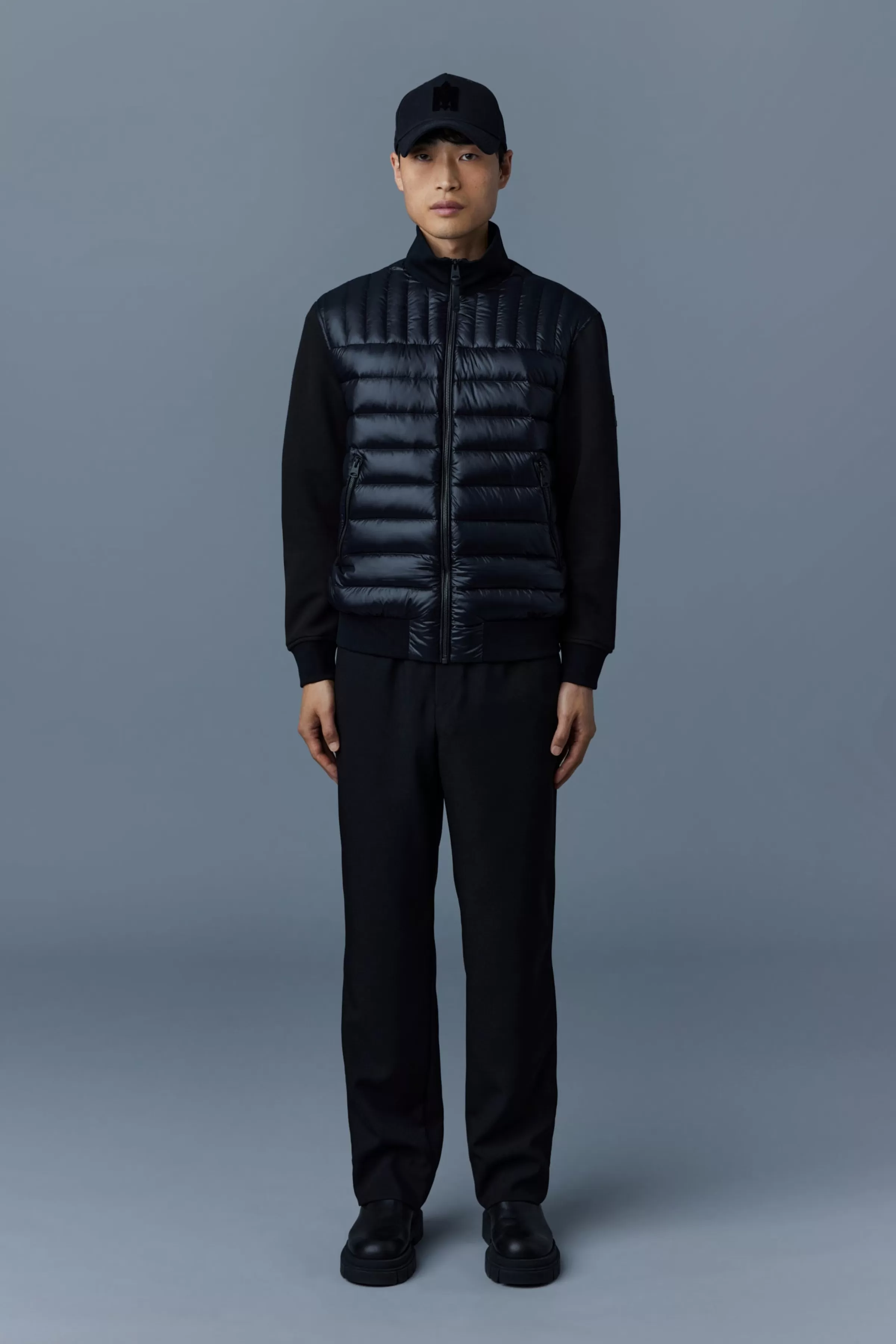 Collin, Mixed Media Bomber Jacket For Men | ® US | Mackage Cheap