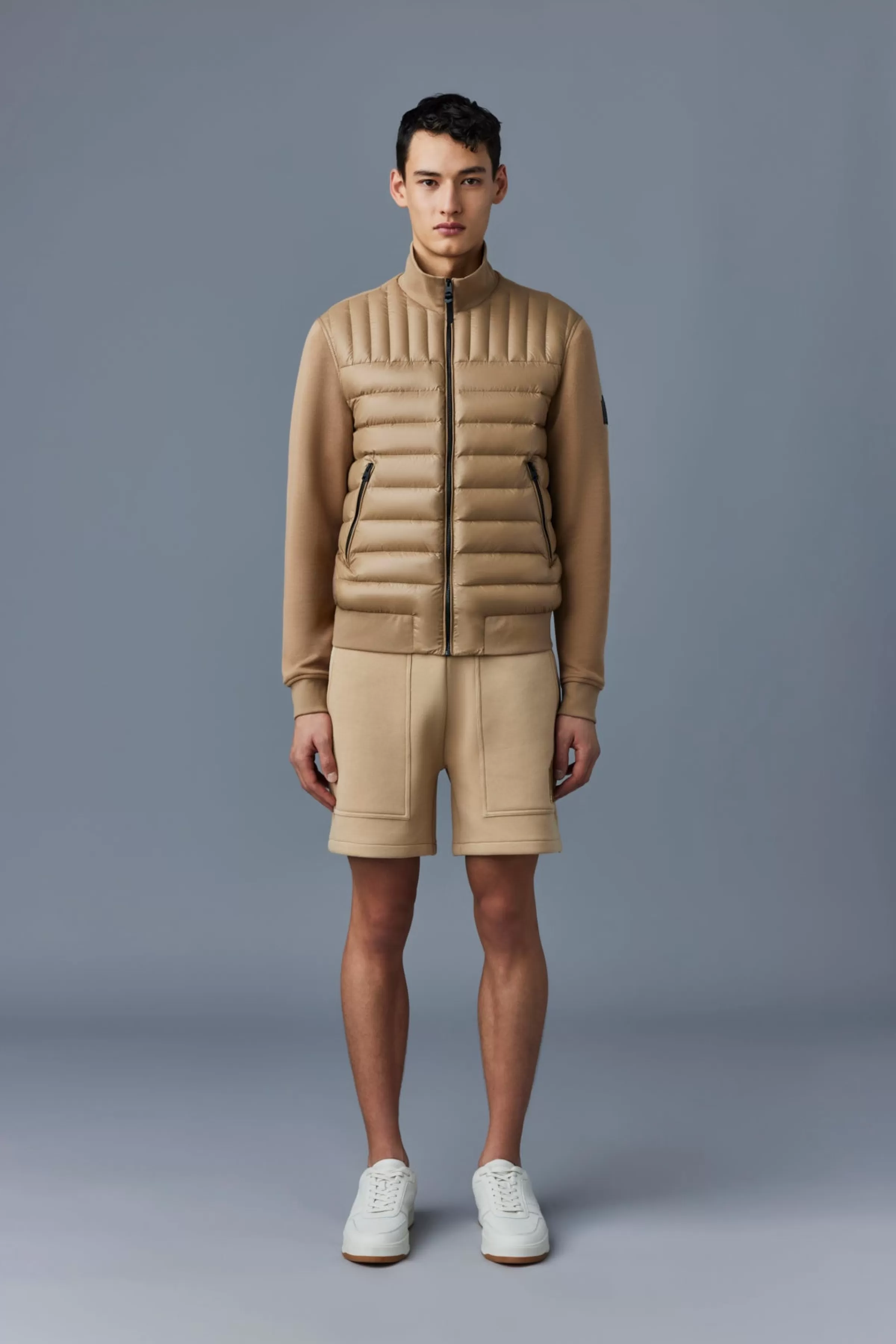 Collin, Mixed Media Bomber Jacket For Men | ® US | Mackage Cheap
