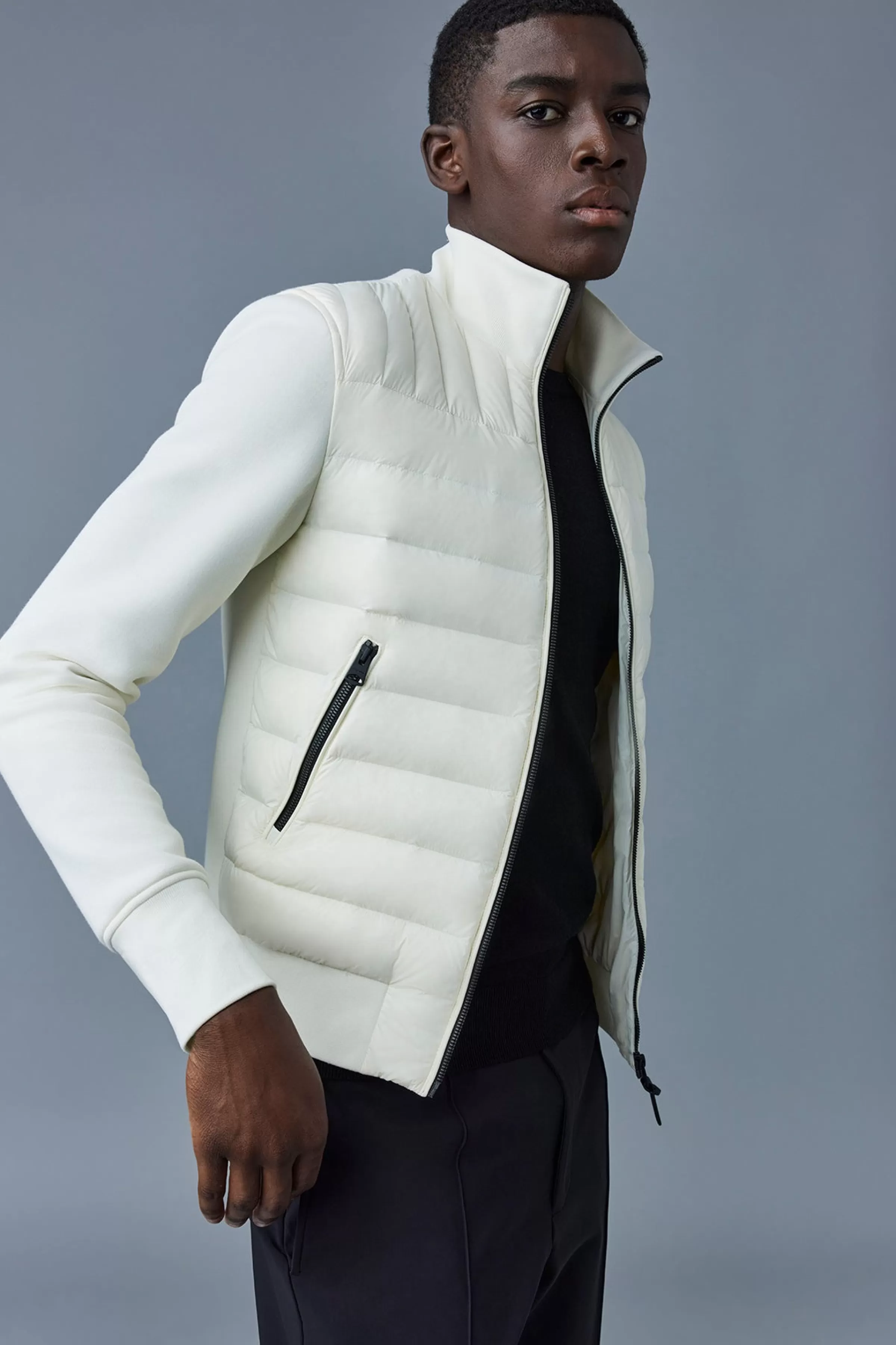 Collin, Mixed Media Bomber Jacket For Men | ® US | Mackage Cheap