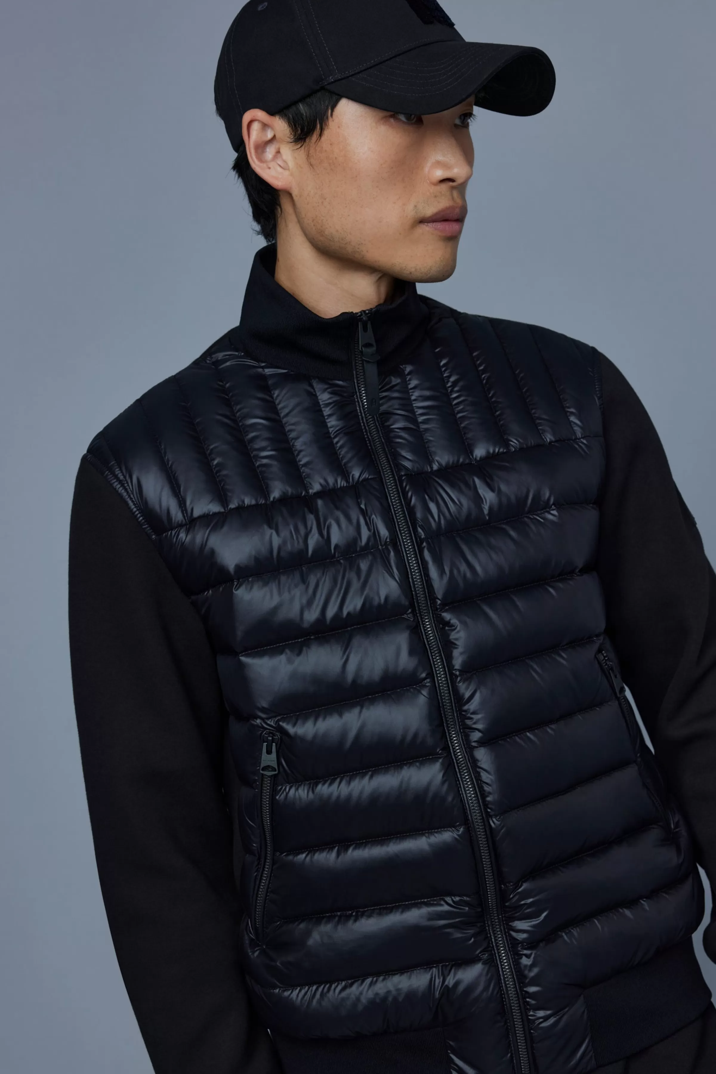 Collin, Mixed Media Bomber Jacket For Men | ® US | Mackage Cheap