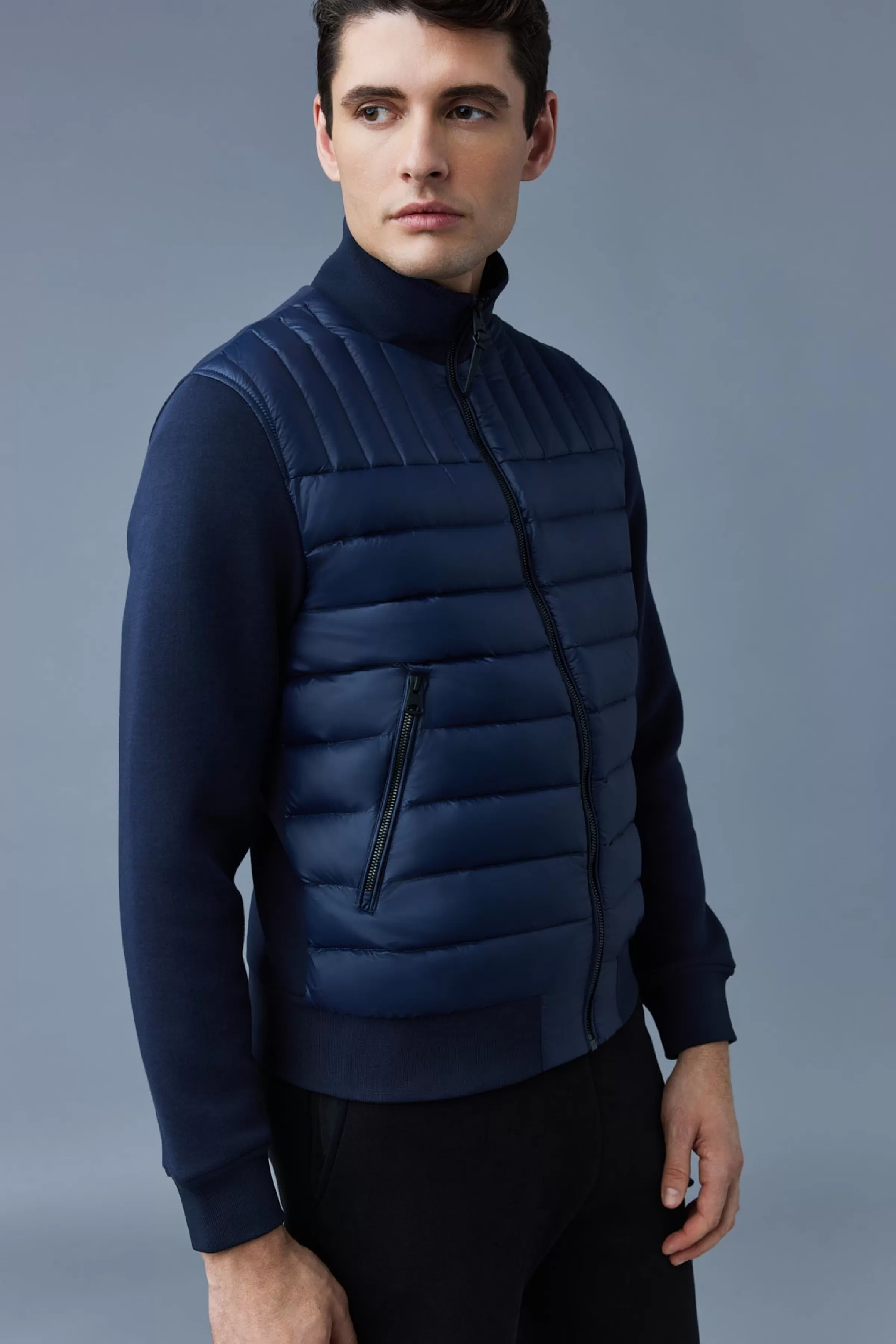 Collin, Mixed Media Bomber Jacket For Men | ® US | Mackage Cheap
