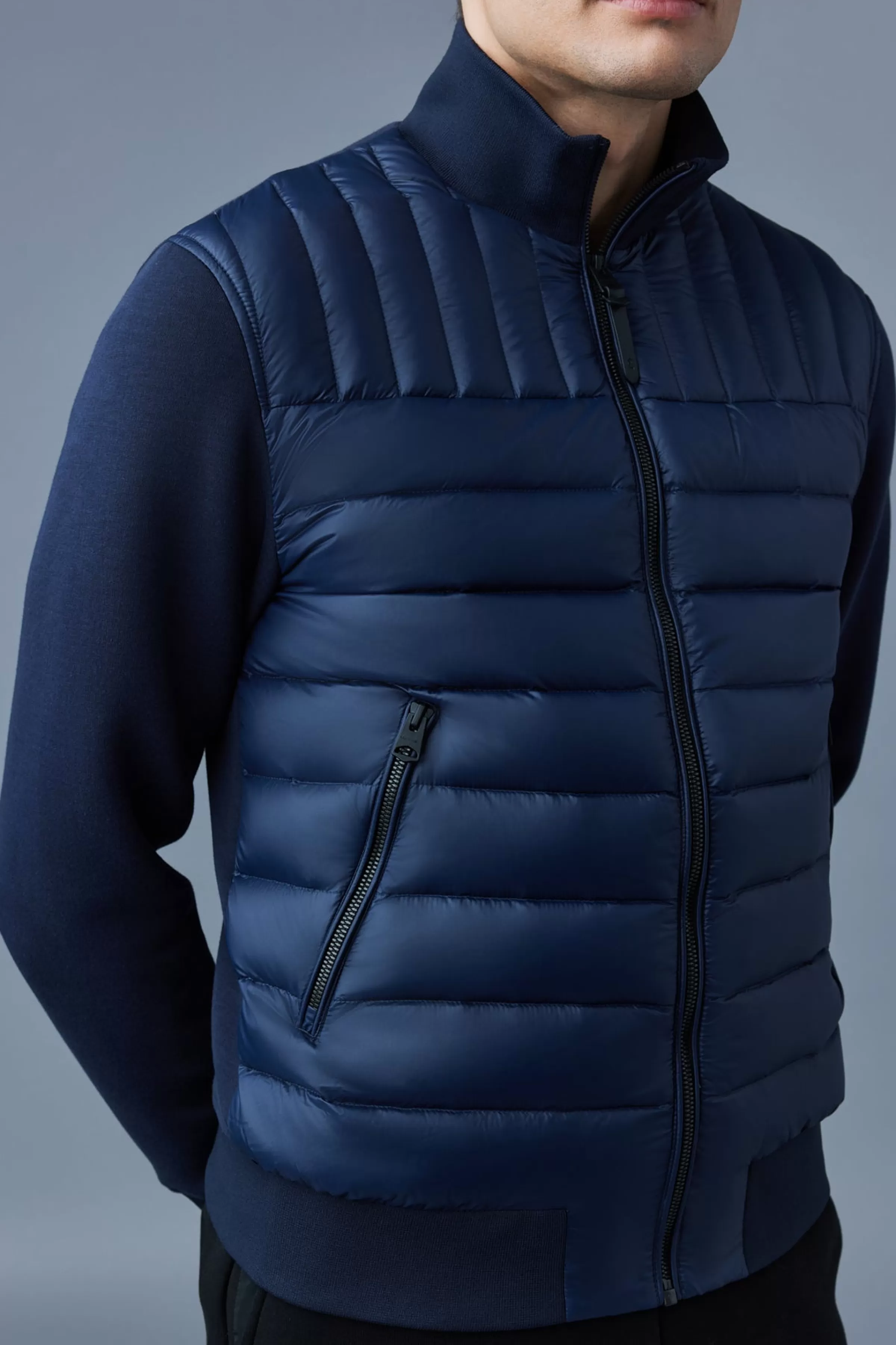 Collin, Mixed Media Bomber Jacket For Men | ® US | Mackage Cheap