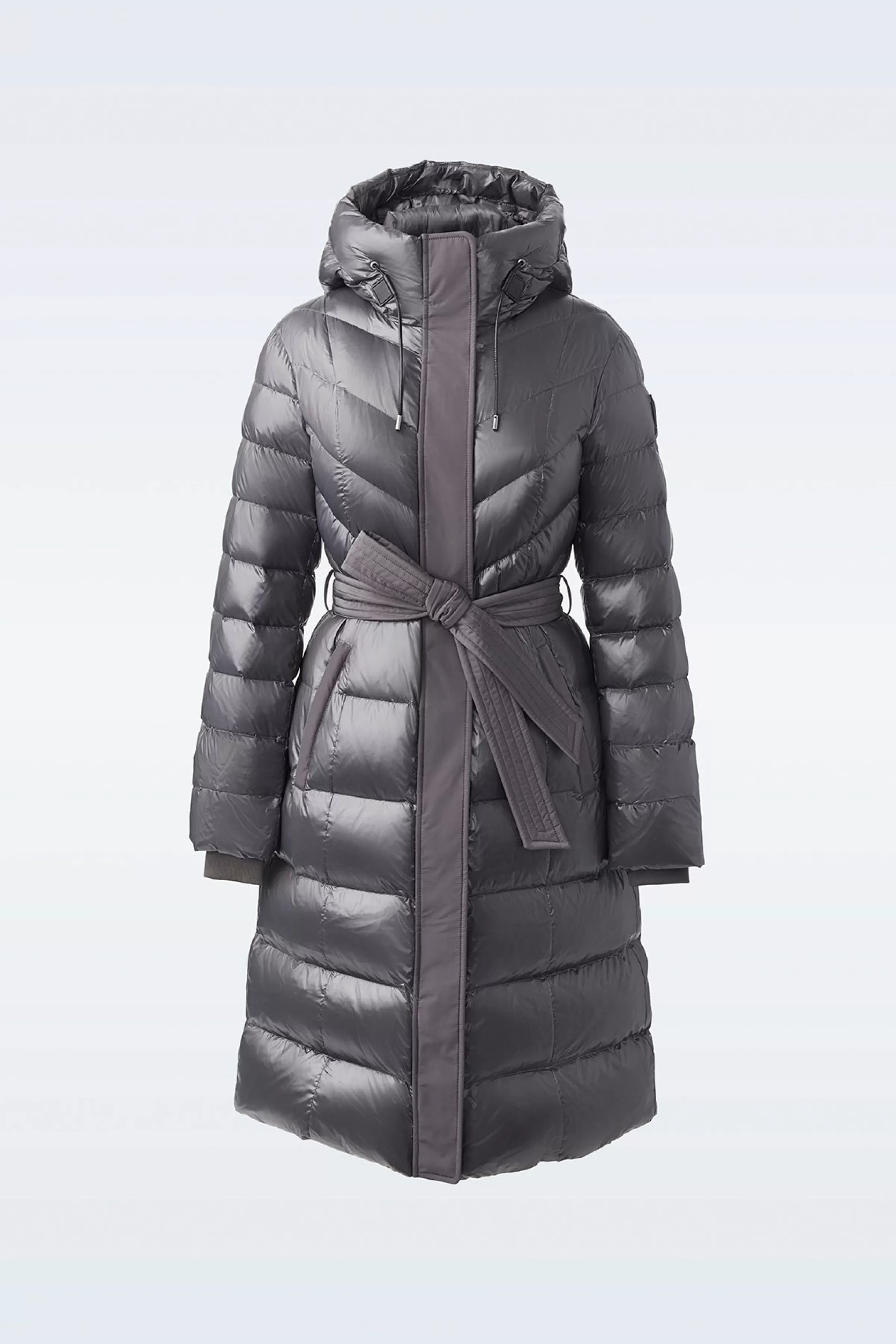 Coralia, Light Down Coat With Hood And Sash Belt For Ladies | ® US | Mackage Store