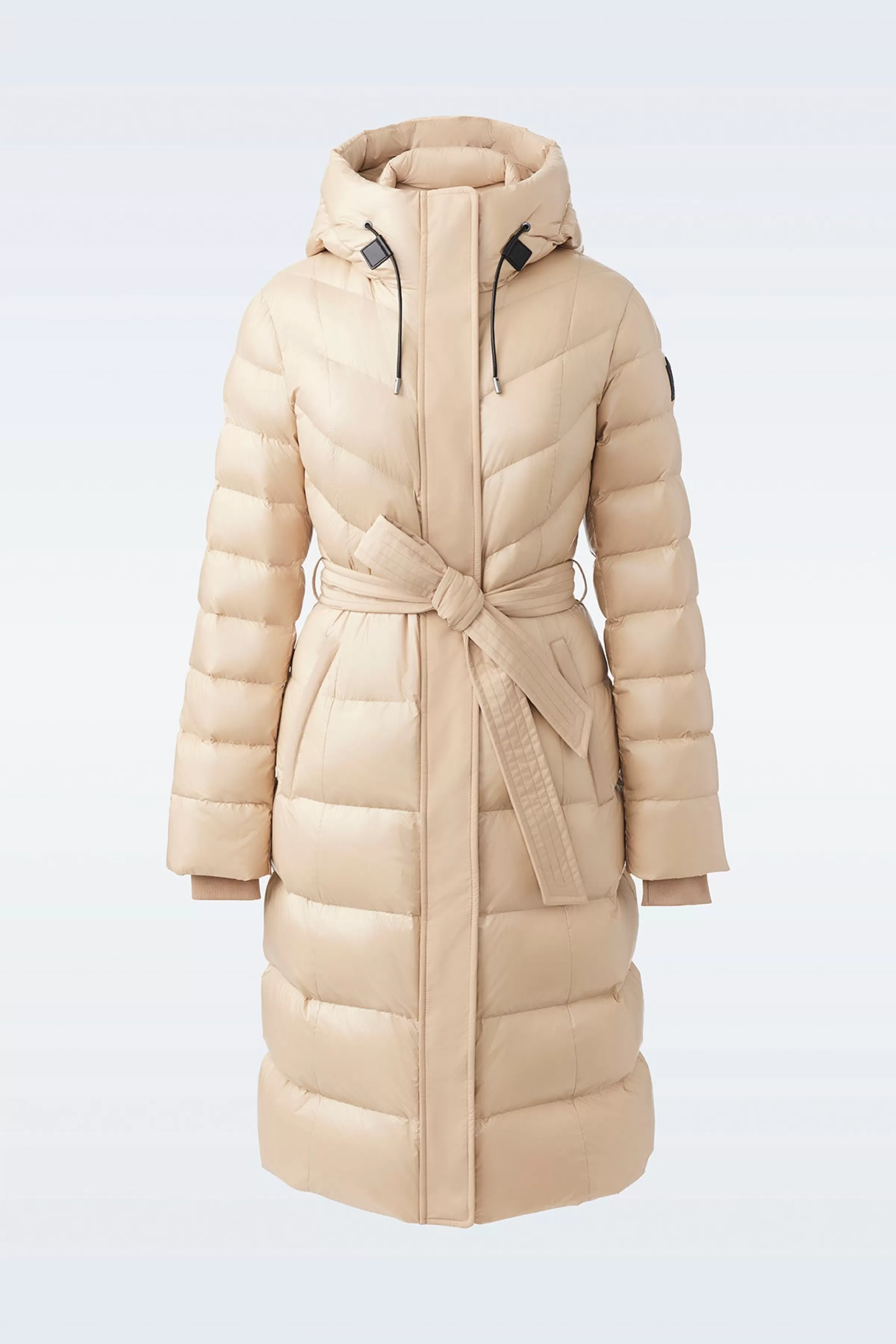 Coralia, Light Down Coat With Hood And Sash Belt For Ladies | ® US | Mackage Store