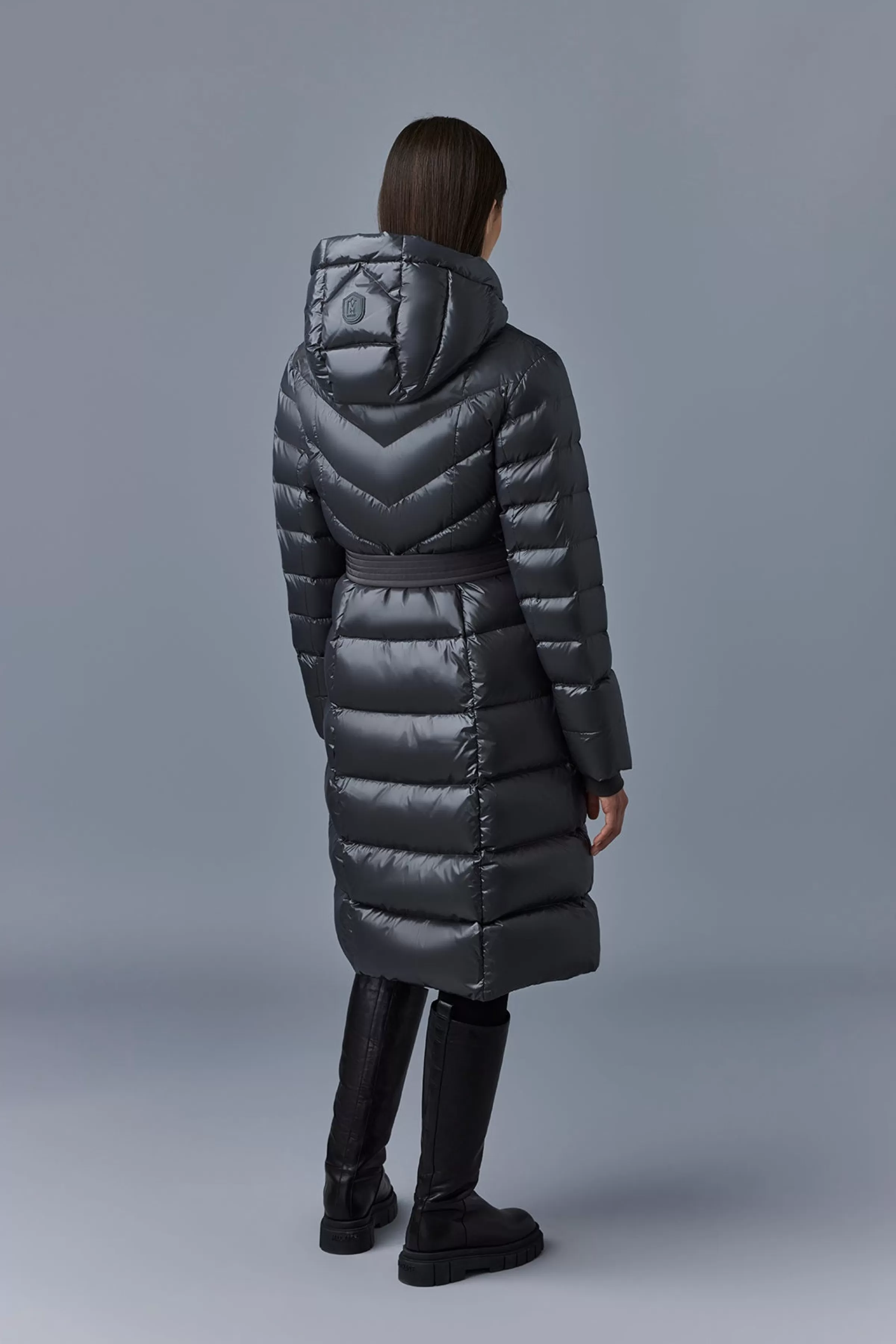 Coralia, Light Down Coat With Hood And Sash Belt For Ladies | ® US | Mackage Store
