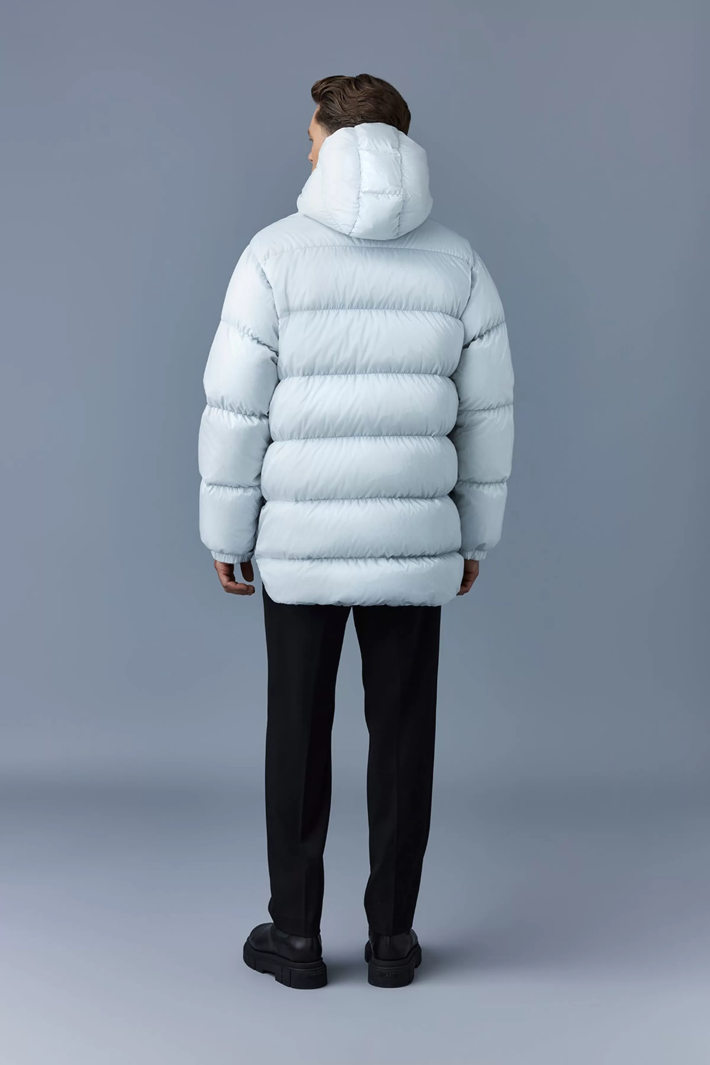 Cyrilo, Heavy Down Jacket With Metallic Finish For Men | ® US | Mackage Fashion