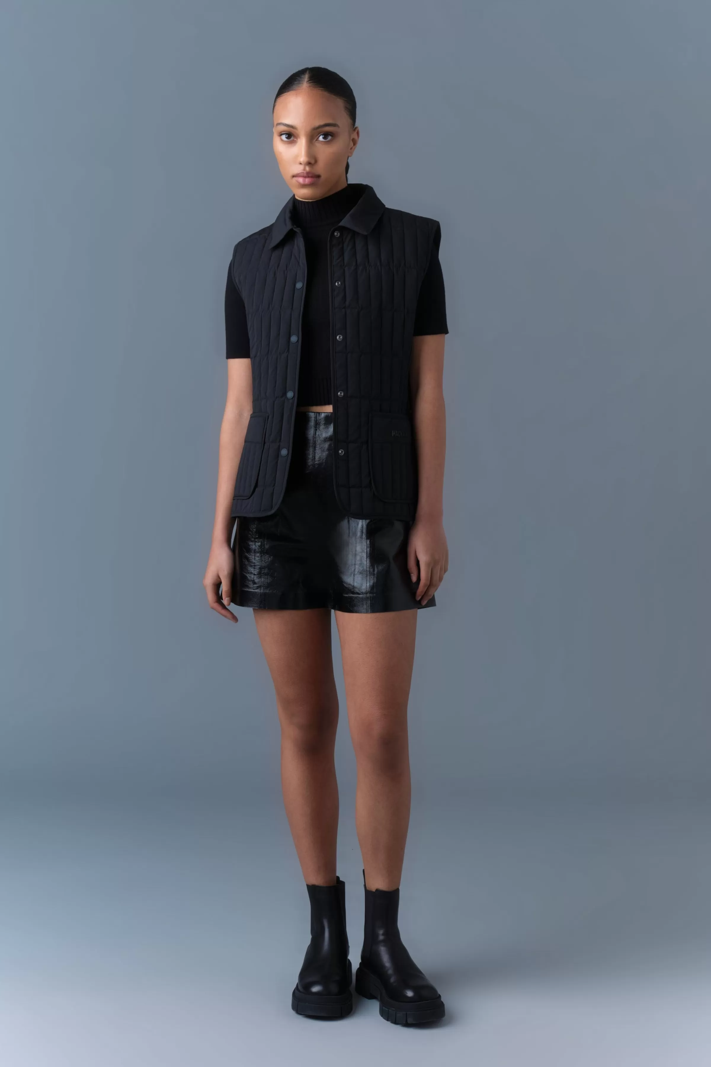 Dava, Panelled Leather Shorts | ® US | Mackage Online