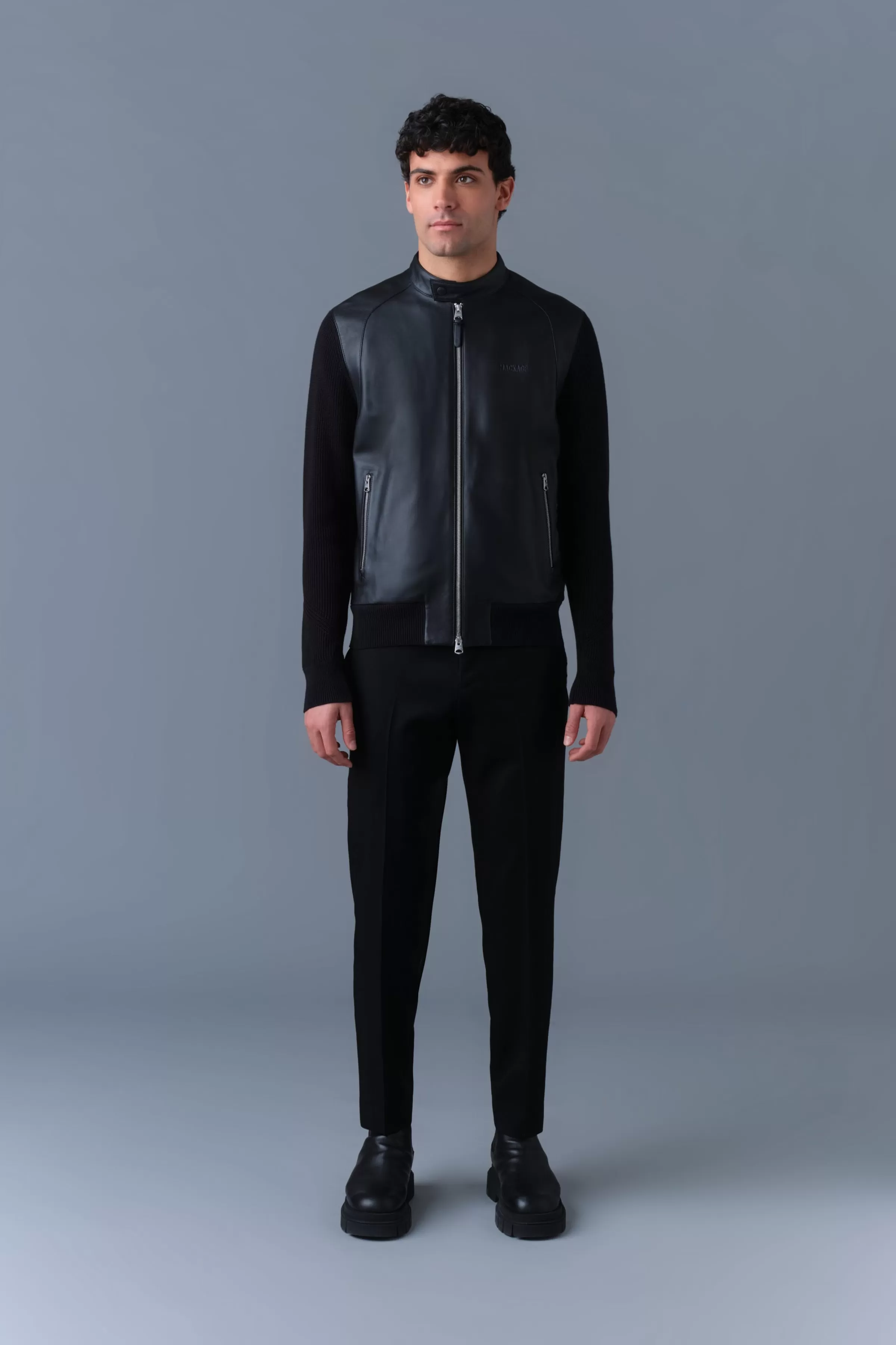 Dominic, Knit Mixed-media Jacket | ® US | Mackage Online