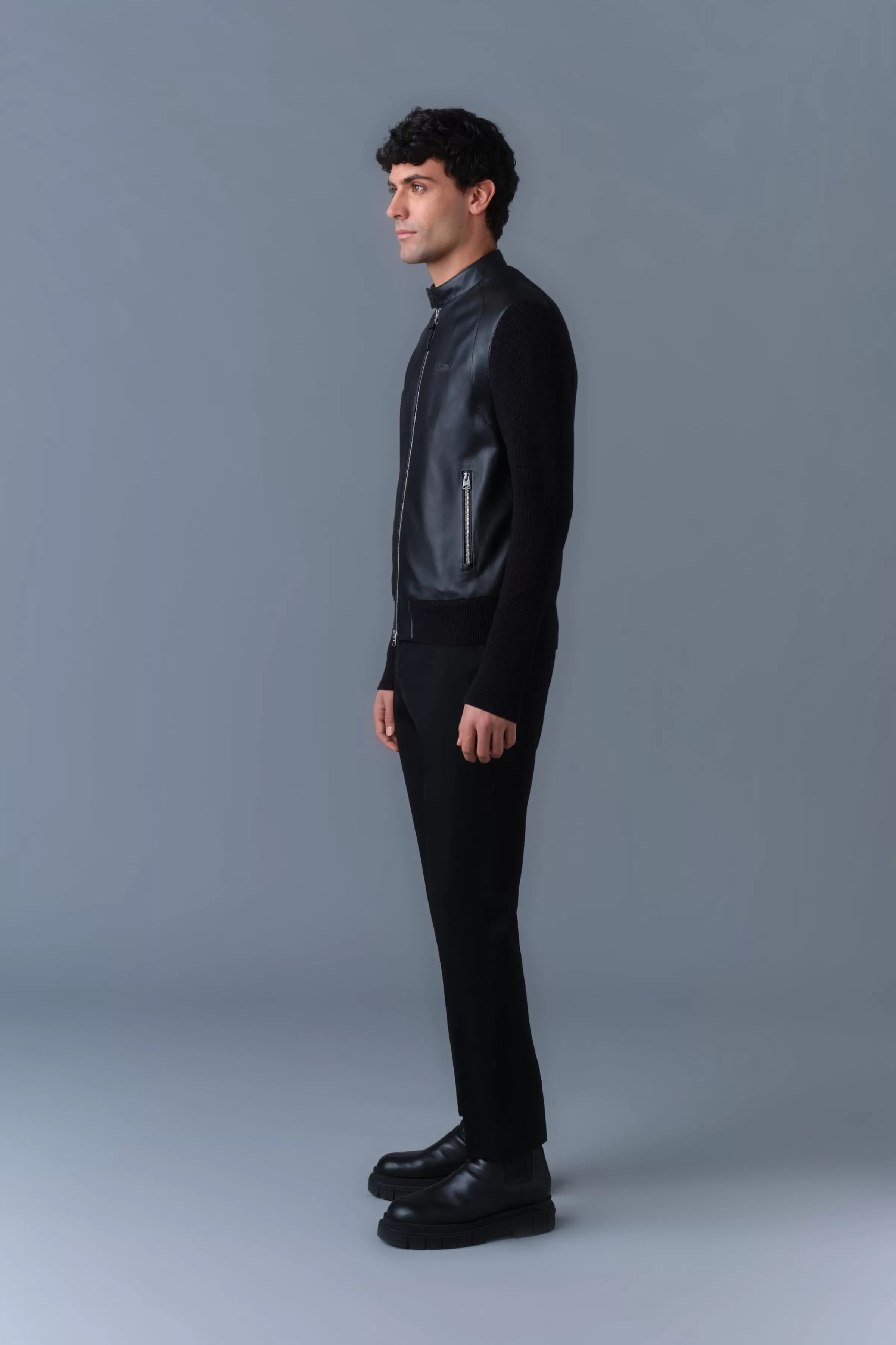 Dominic, Knit Mixed-media Jacket | ® US | Mackage Online