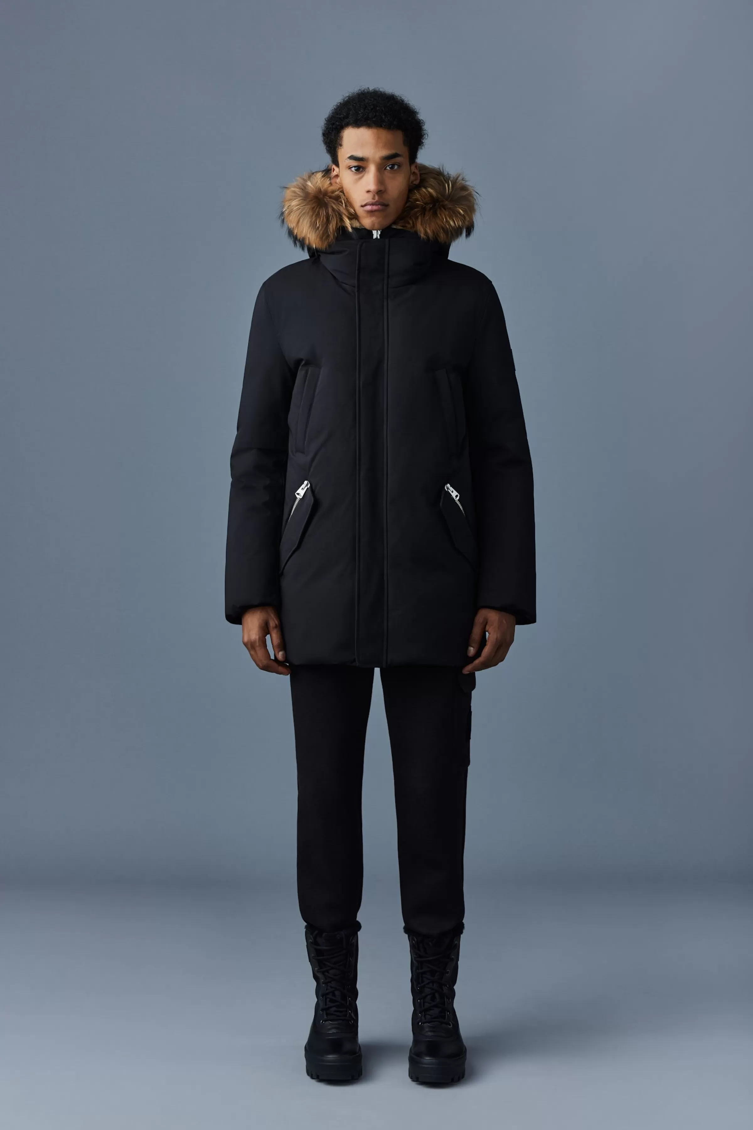 Edward, 2-in-1 Down Parka With Hooded Bib And Natural Fur For Men | ® US | Mackage Fashion