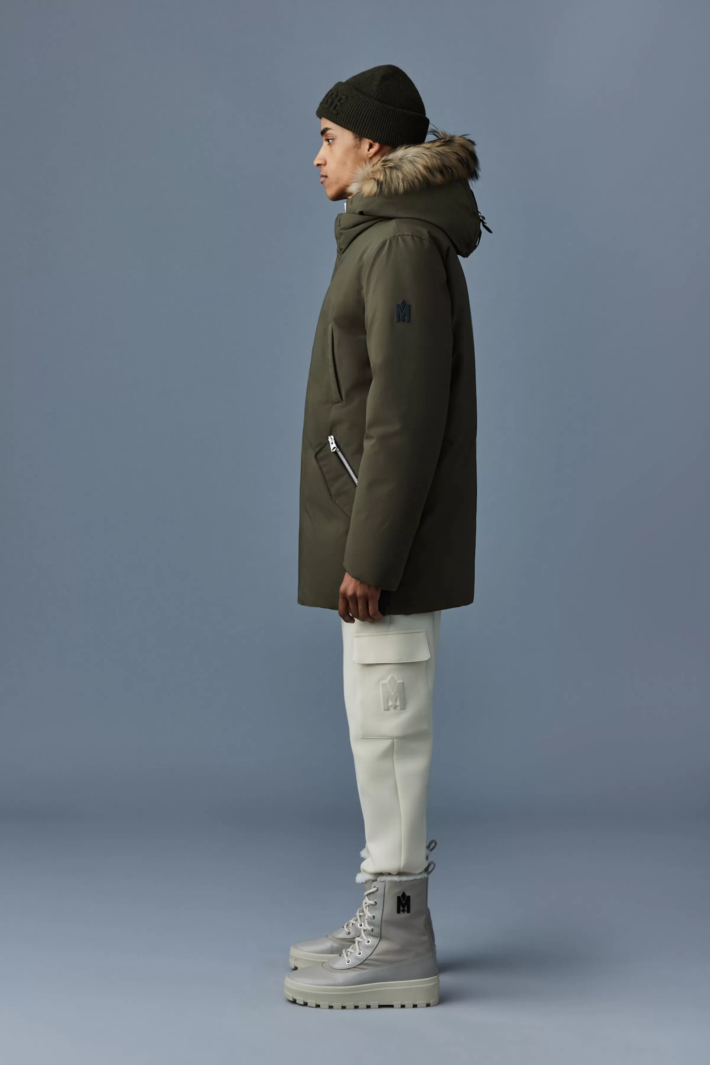 Edward, 2-in-1 Down Parka With Hooded Bib And Natural Fur For Men | ® US | Mackage Fashion