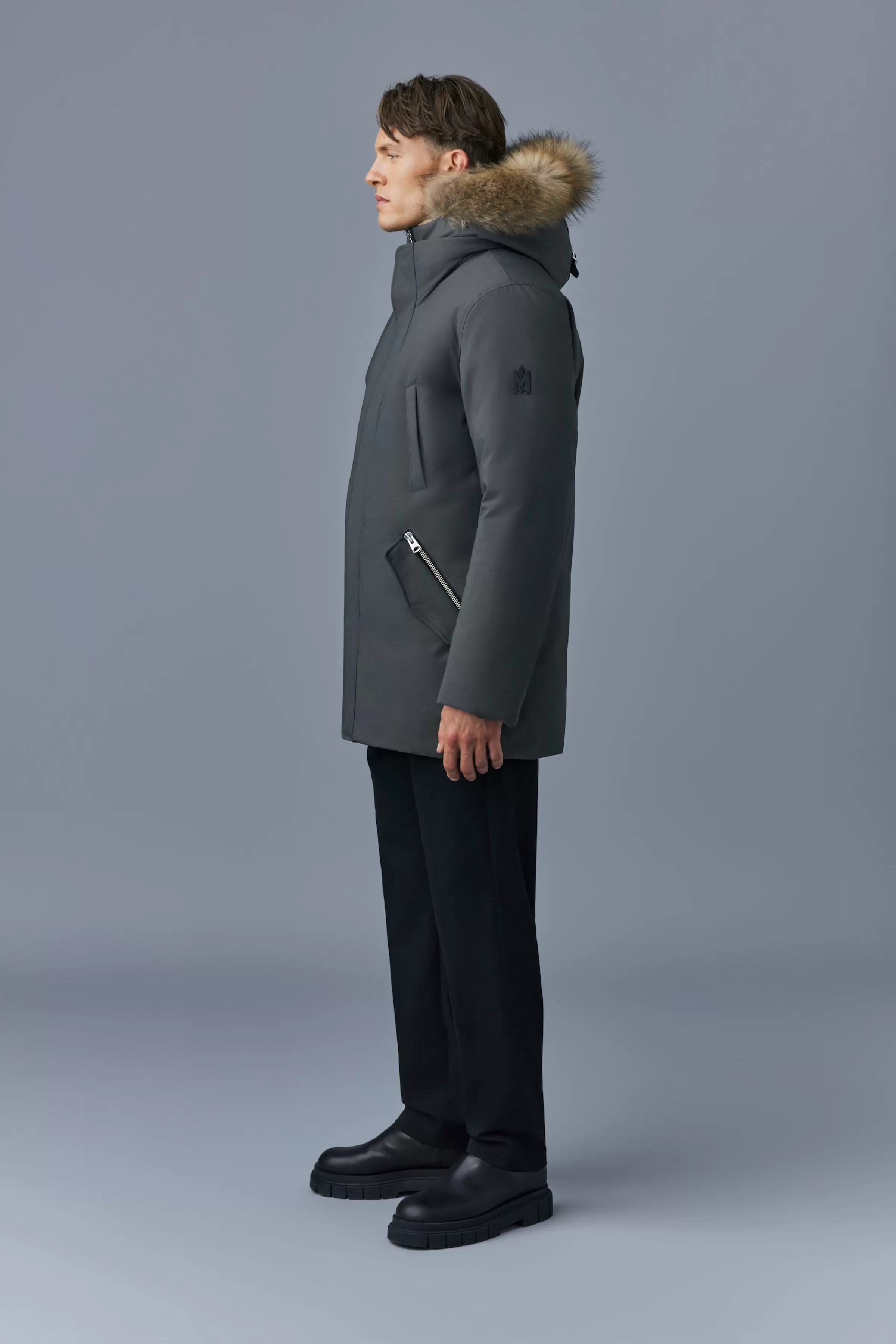 Edward, 2-in-1 Down Parka With Hooded Bib And Natural Fur For Men | ® US | Mackage Fashion