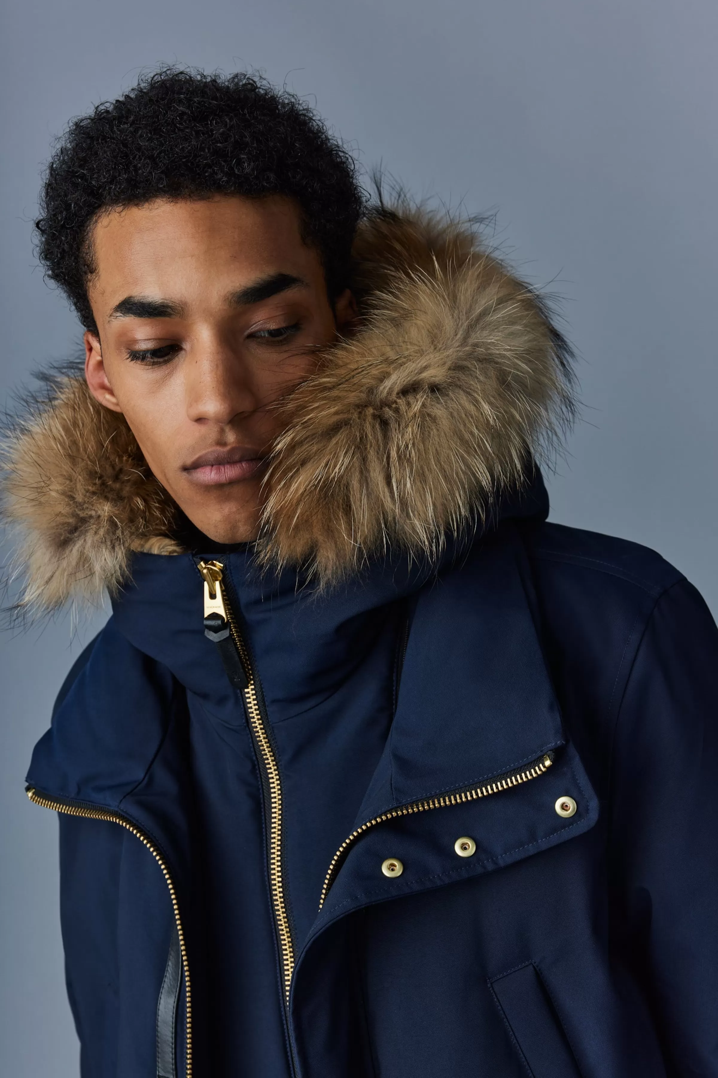 Edward, 2-in-1 Down Parka With Hooded Bib And Natural Fur For Men | ® US | Mackage Fashion