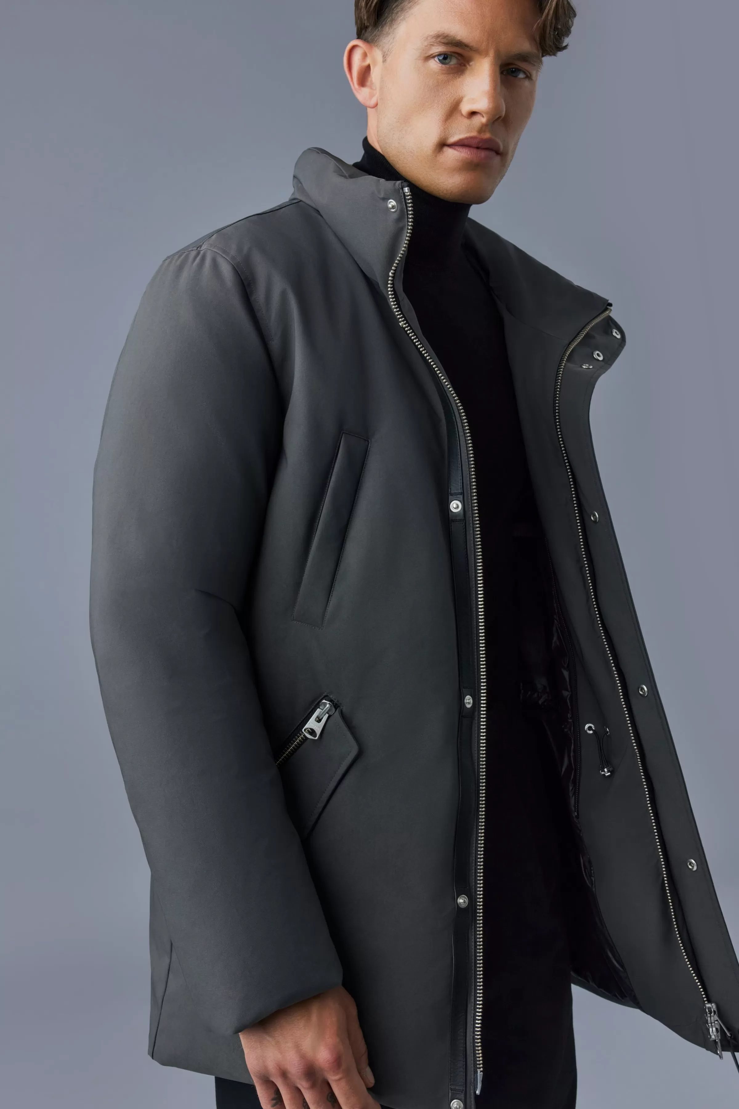 Edward, 2-in-1 Down Parka With Hooded Bib And Natural Fur For Men | ® US | Mackage Fashion