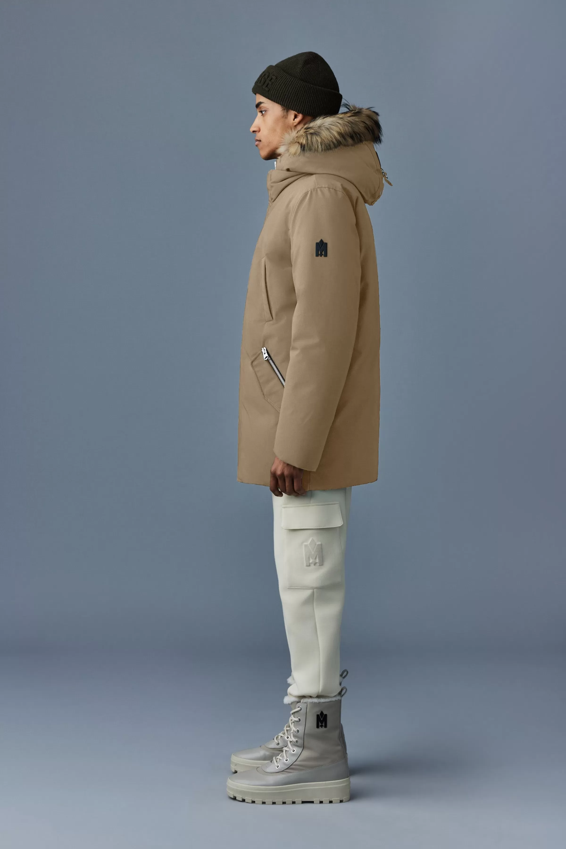 Edward, 2-in-1 Down Parka With Hooded Bib And Natural Fur For Men | ® US | Mackage Store