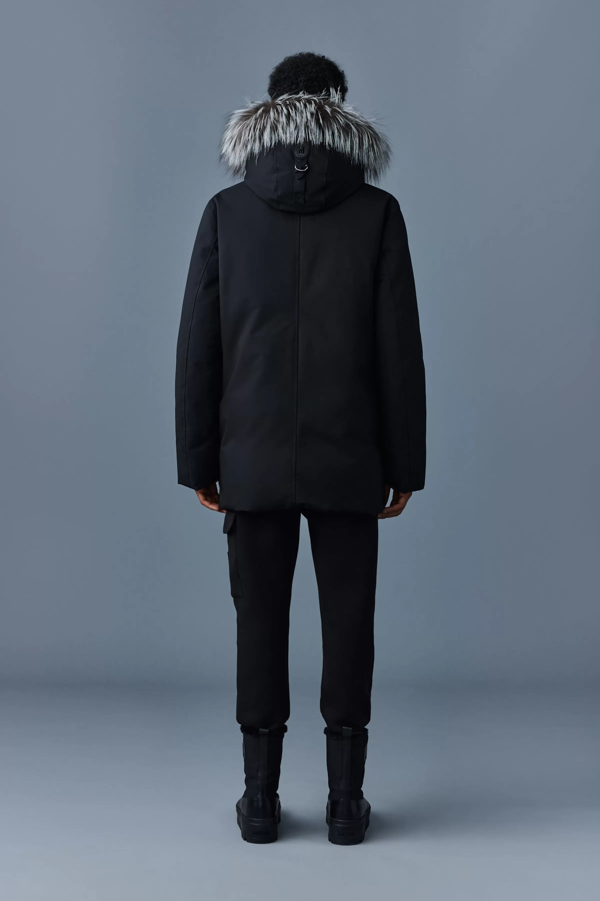 Edward, 2-in-1 Down Parka With Hooded Bib And Silver Fox Fur For Men | ® US | Mackage Online