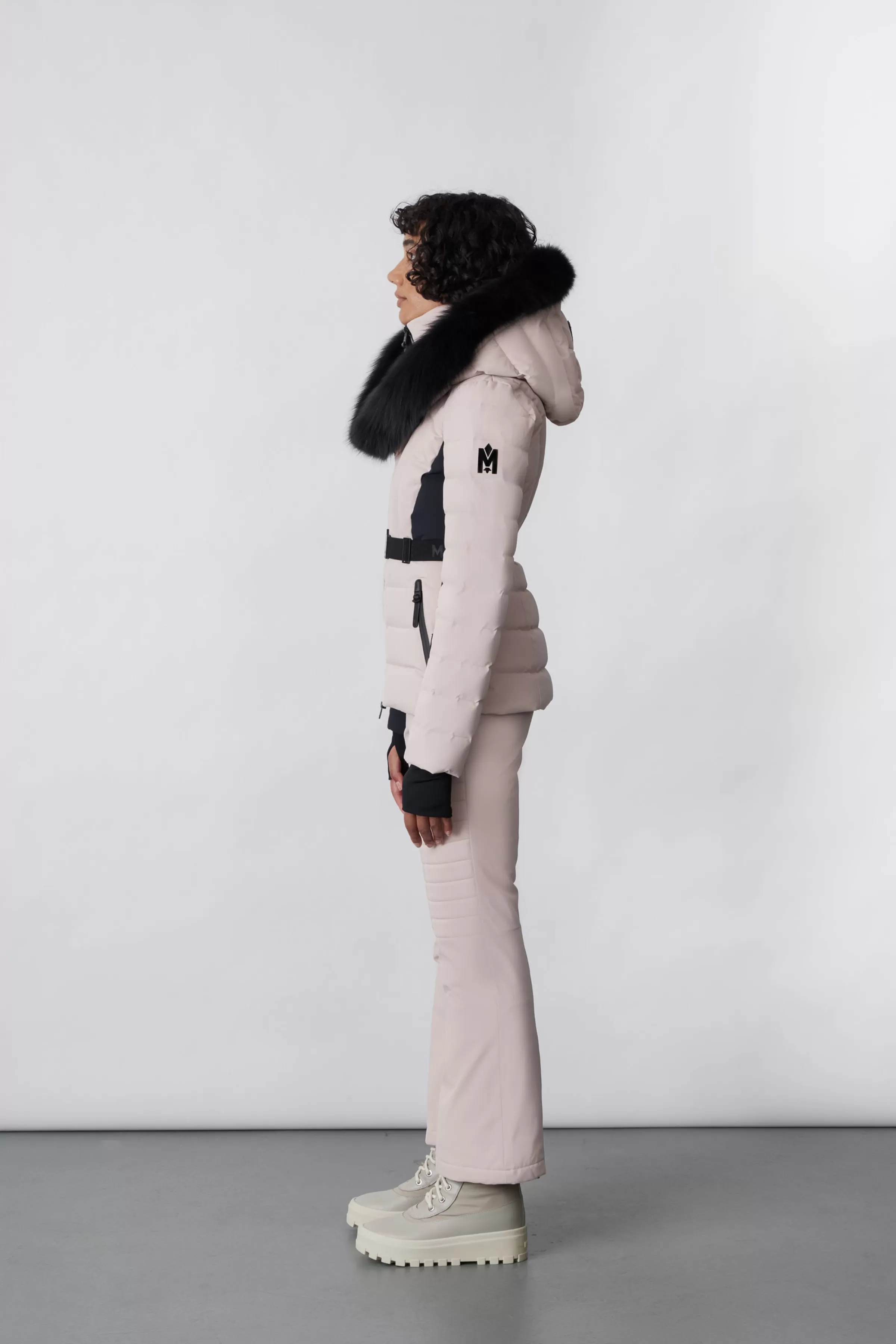 Elita, Down Ski Jacket With Removable Blue Fox Fur Trim For Ladies | ® US | Mackage Shop