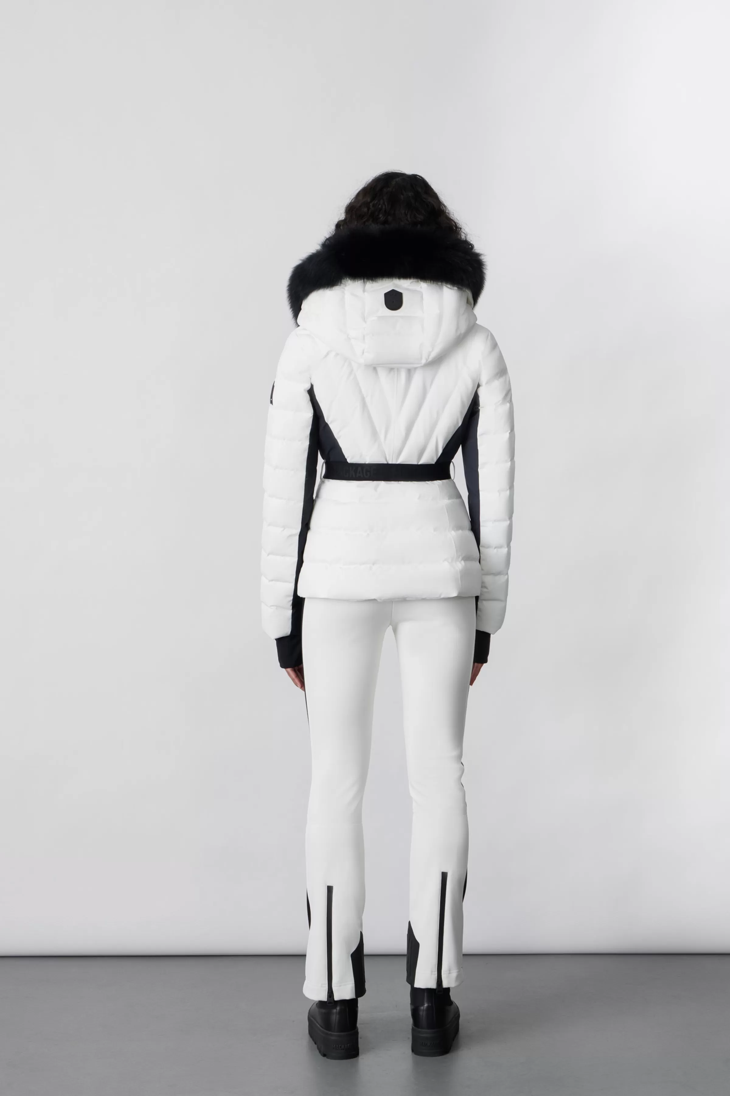 Elita, Down Ski Jacket With Removable Blue Fox Fur Trim For Ladies | ® US | Mackage Shop