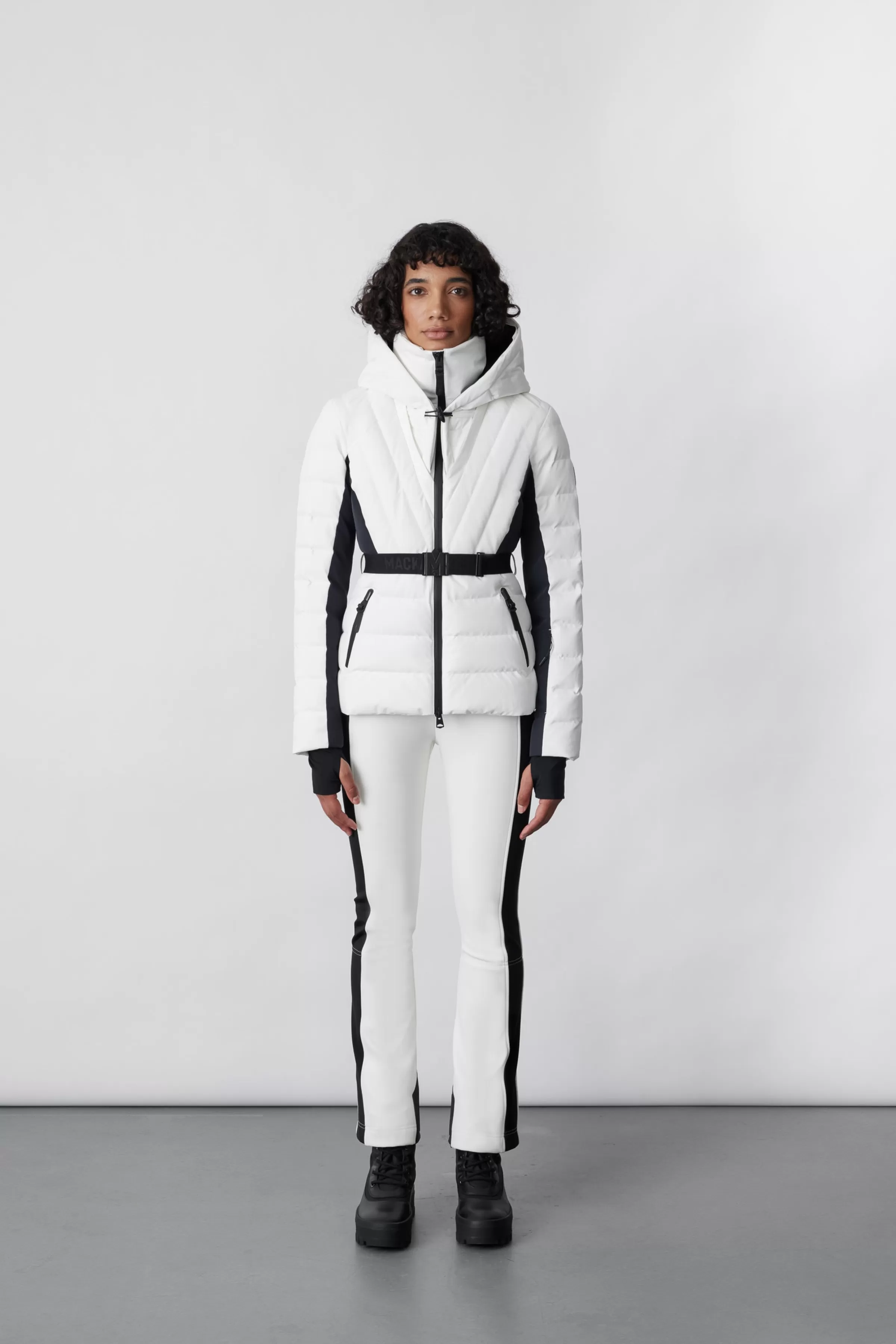 Elita, Down Ski Jacket With Removable Blue Fox Fur Trim For Ladies | ® US | Mackage Shop