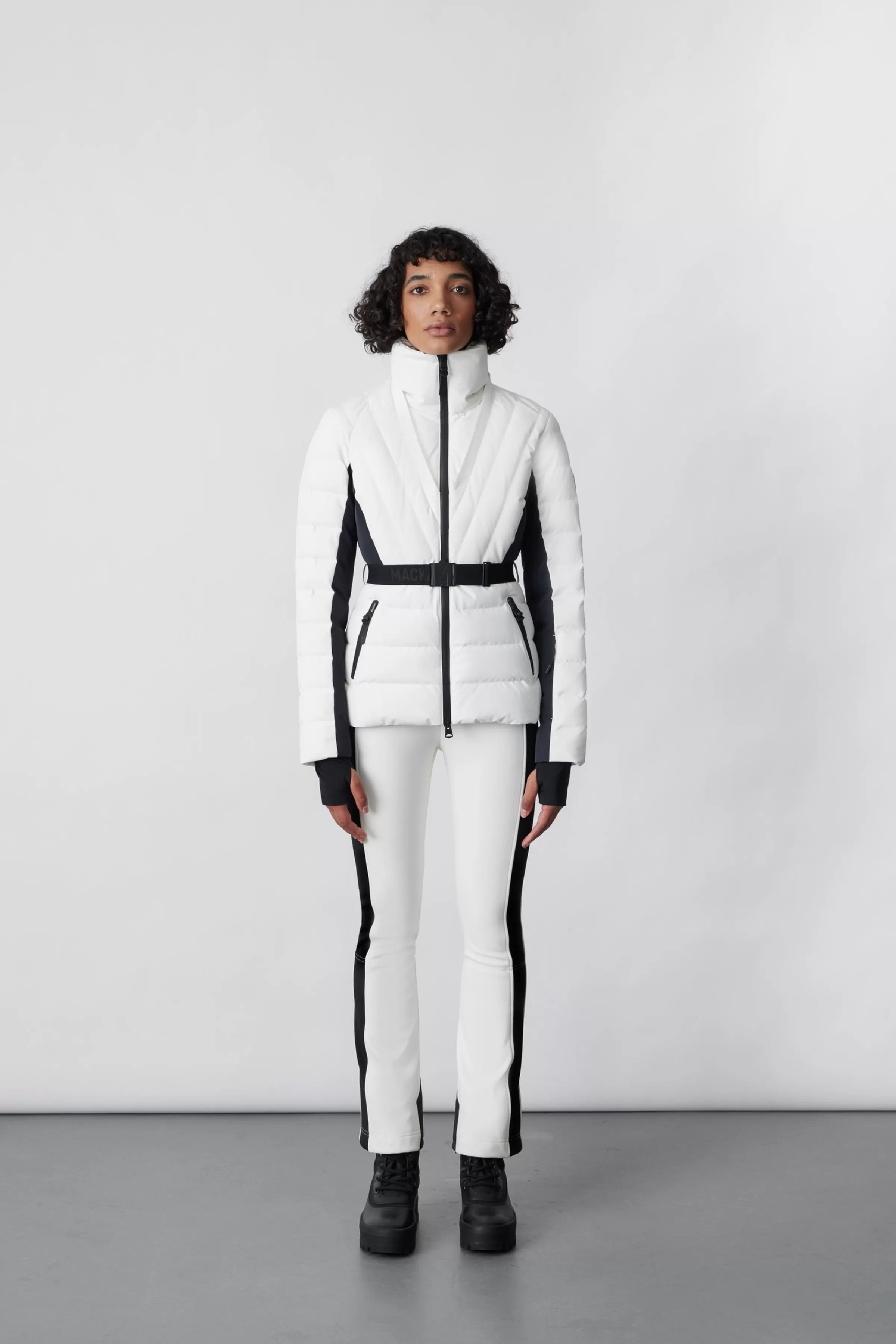 Elita, Down Ski Jacket With Removable Blue Fox Fur Trim For Ladies | ® US | Mackage Shop