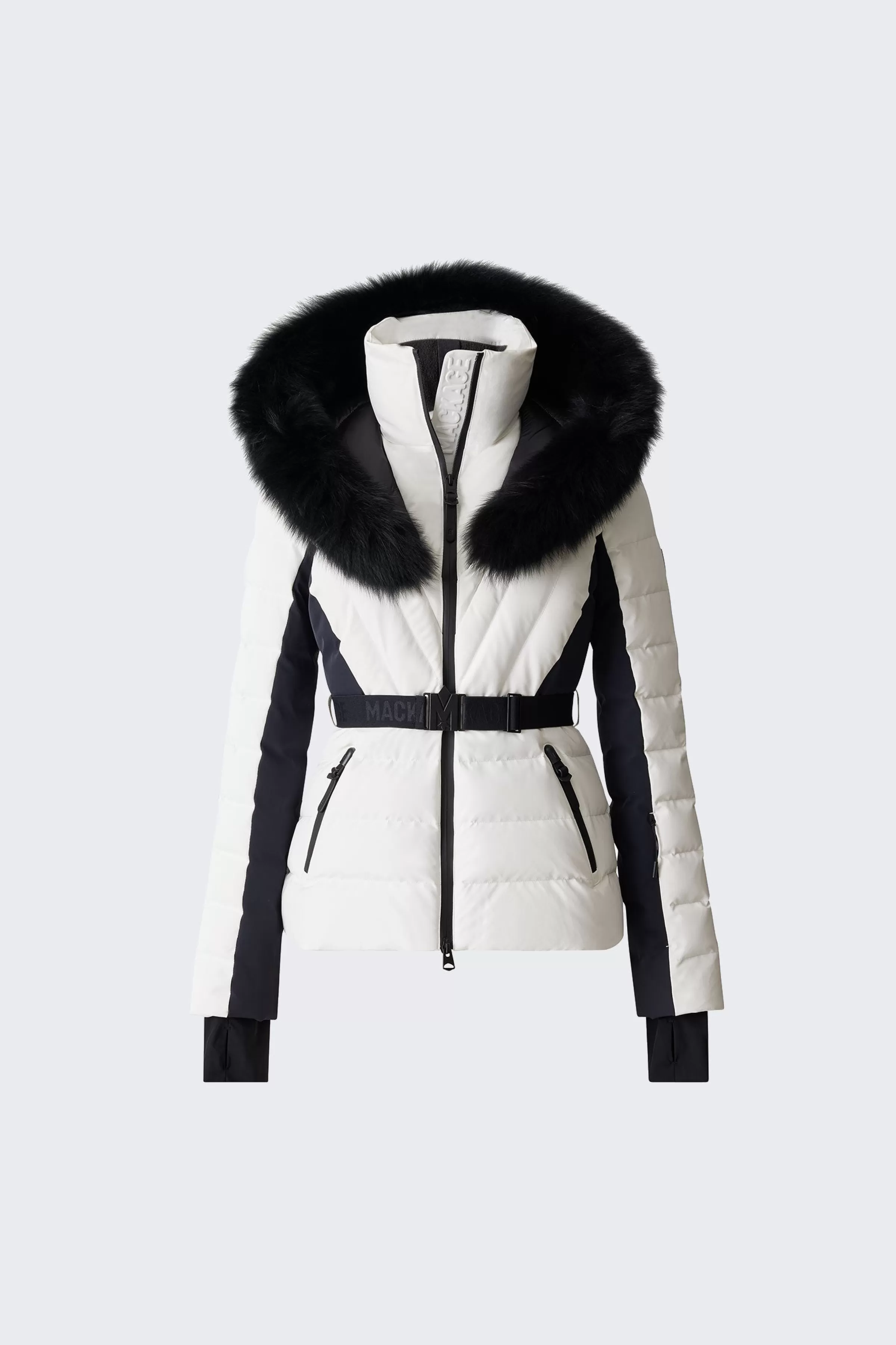 Elita, Down Ski Jacket With Removable Blue Fox Fur Trim For Ladies | ® US | Mackage Clearance